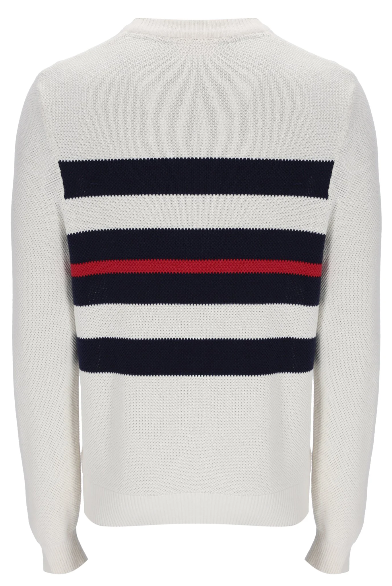 Gardenia Giuseppe Mesh Stripe Knitted Crew Neck - Image 9