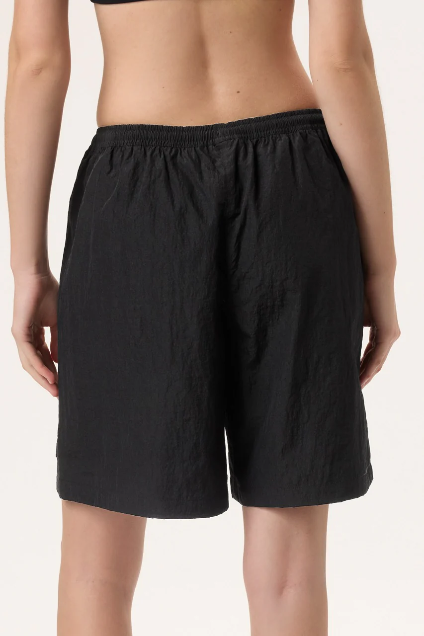 Black Fila x Hailey Bieber Crinkle Shorts - Image 3