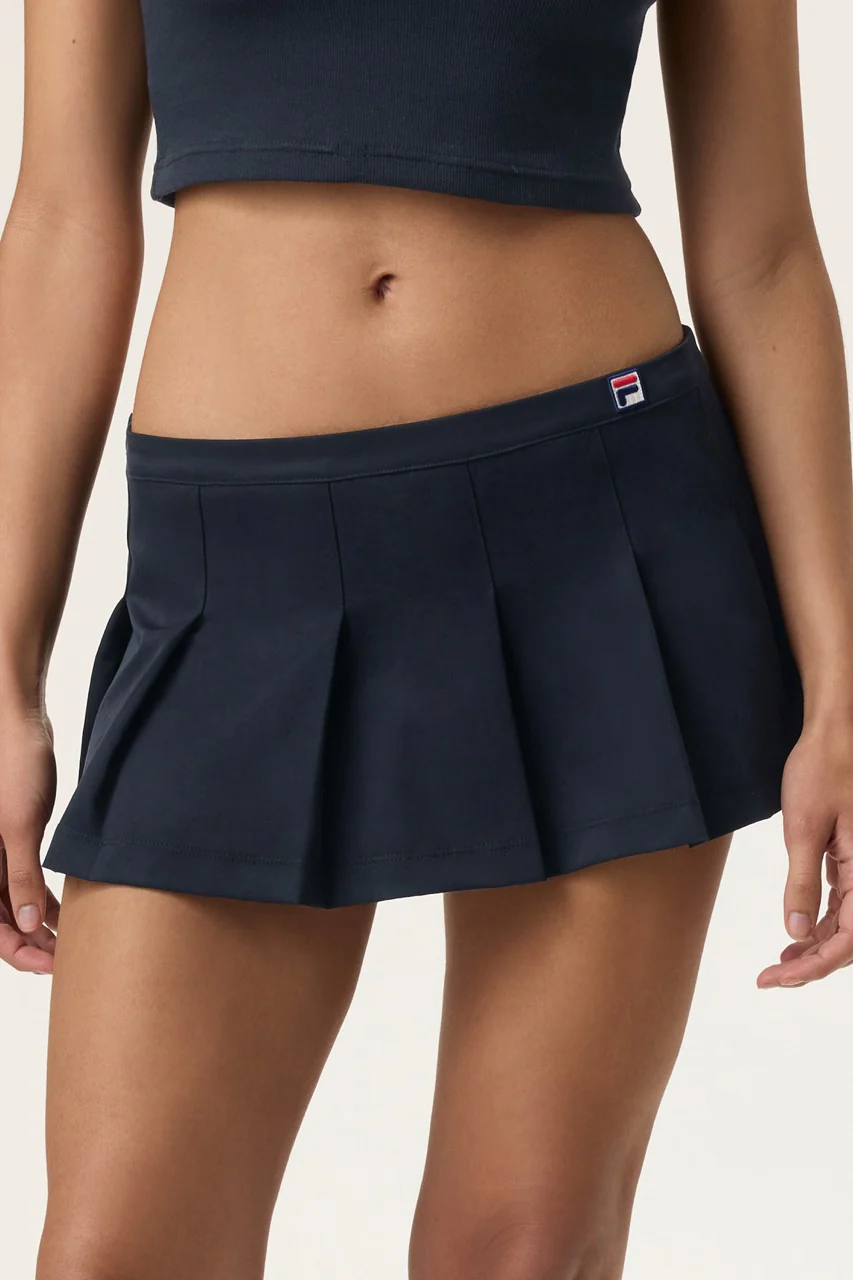 Black Fila x Hailey Pleated Skirt