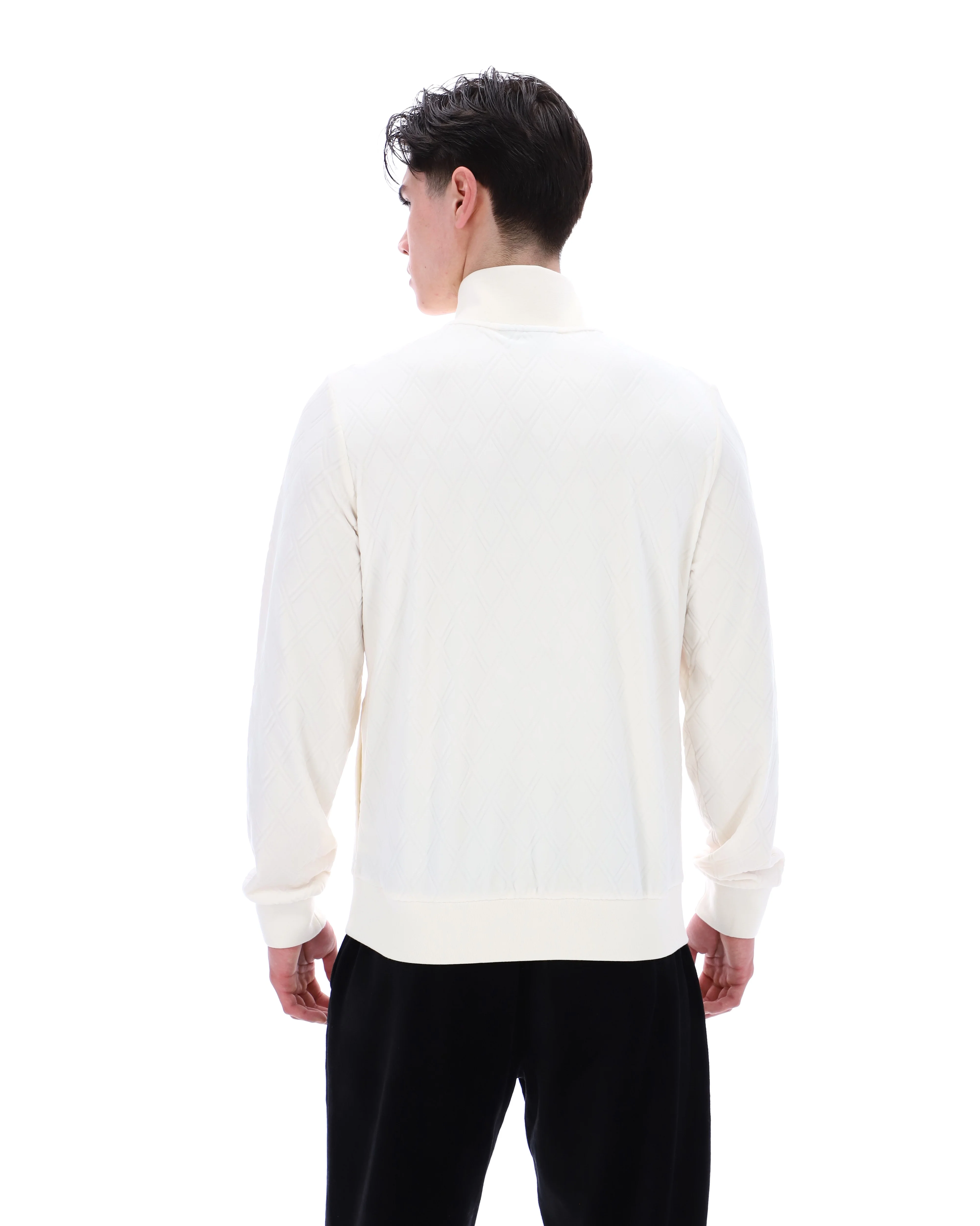 Coconut Milk Hanay Embossed Diamond Jacket - Image 8