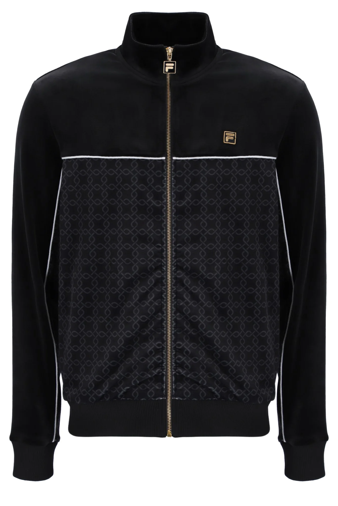 Black Higgans Full Zip Velour Jacket - Image 9