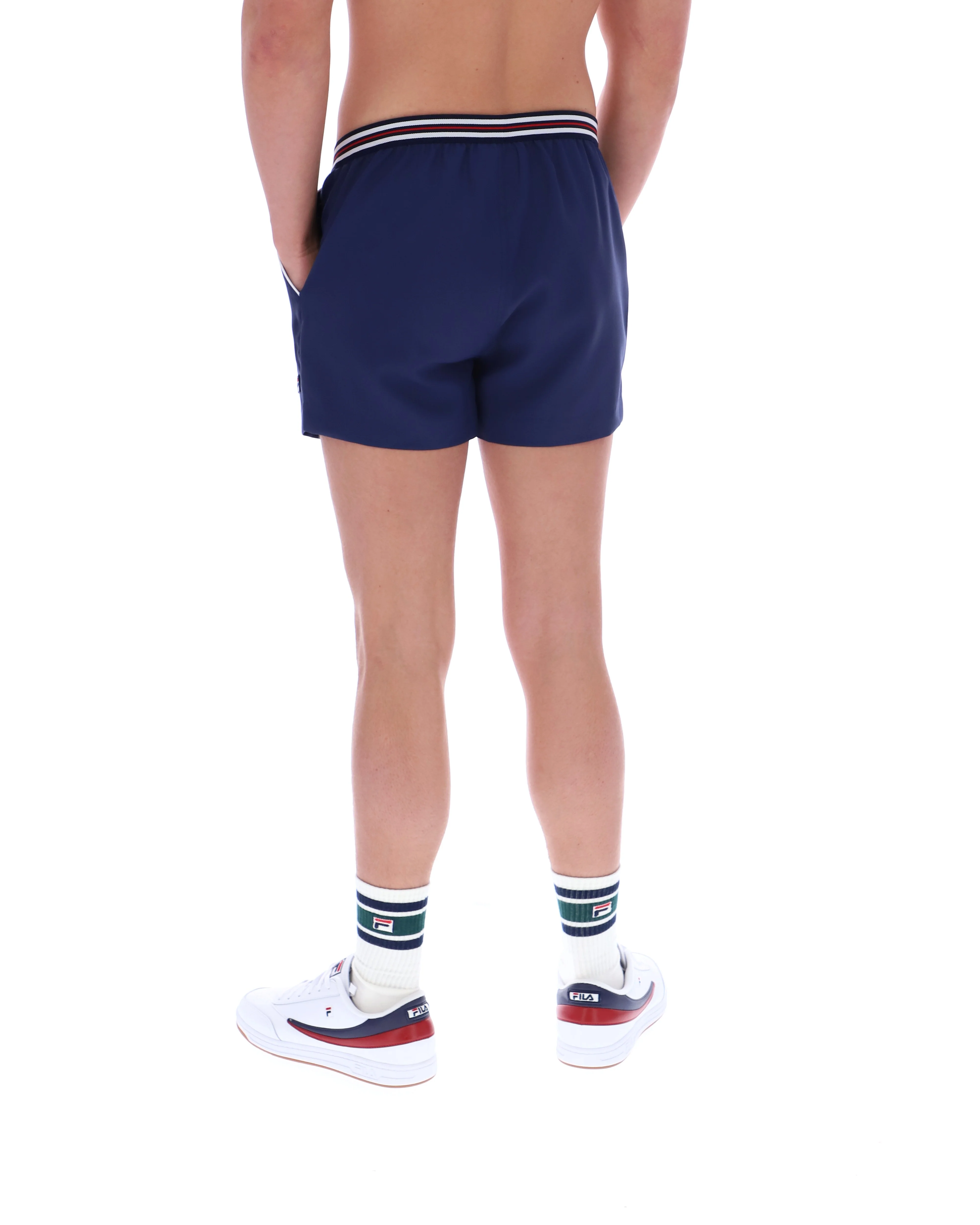 Fila Navy High Tide Terry Pocket Stripe Shorts - Image 6