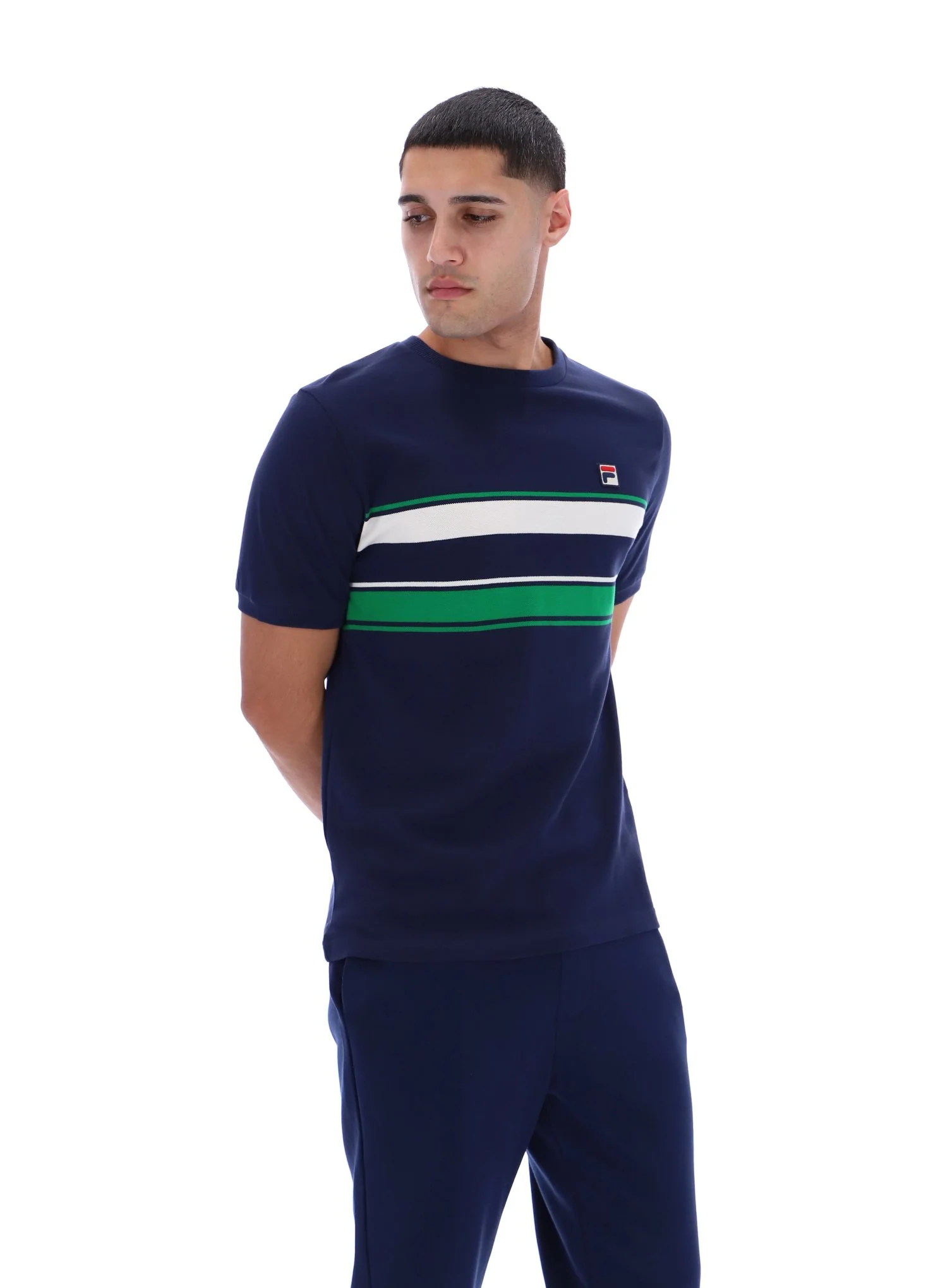 Fila Navy Iggy Striped T-Shirt - Image 6