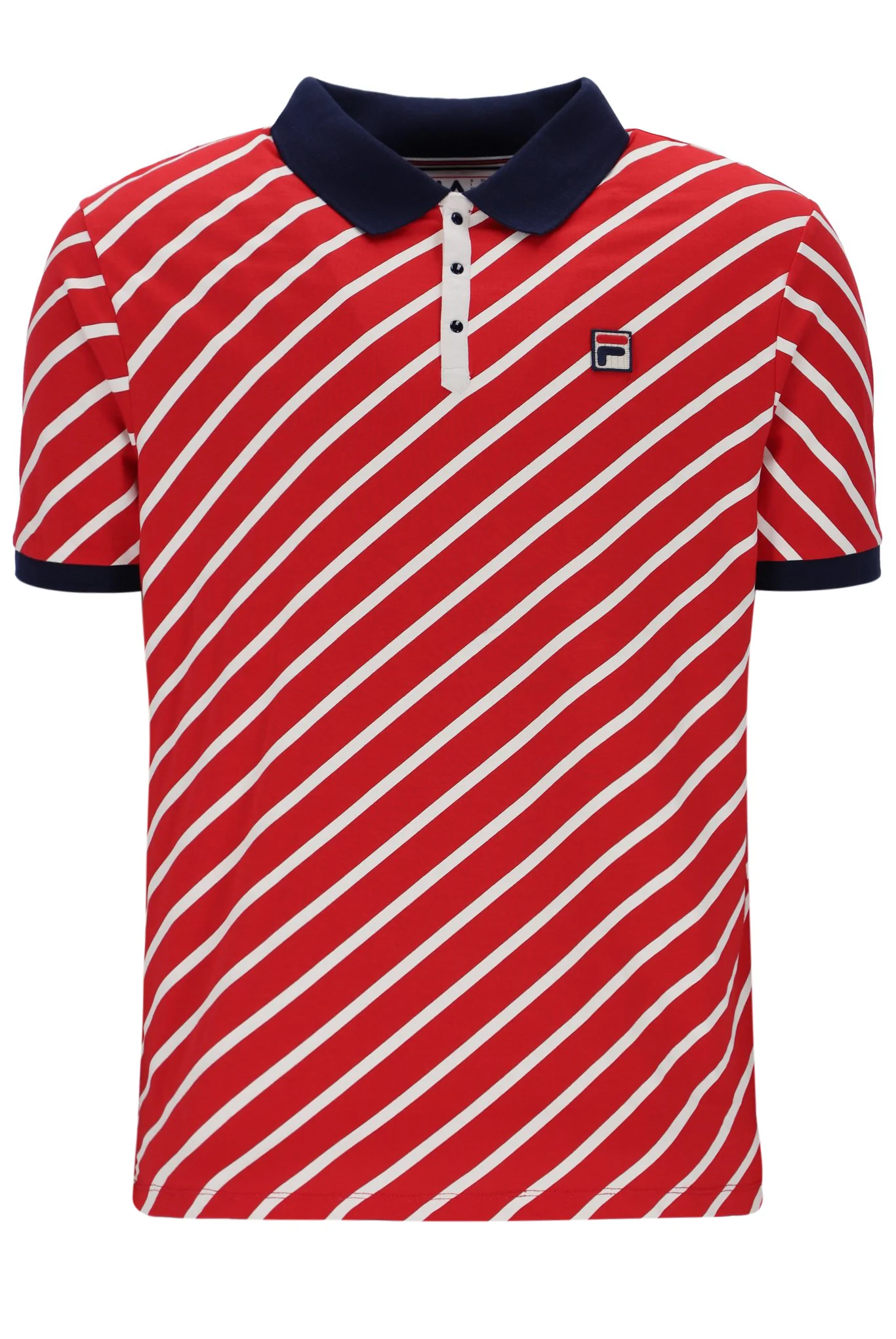 Fila Red Jaye Diagonal Stripe Polo - Image 2