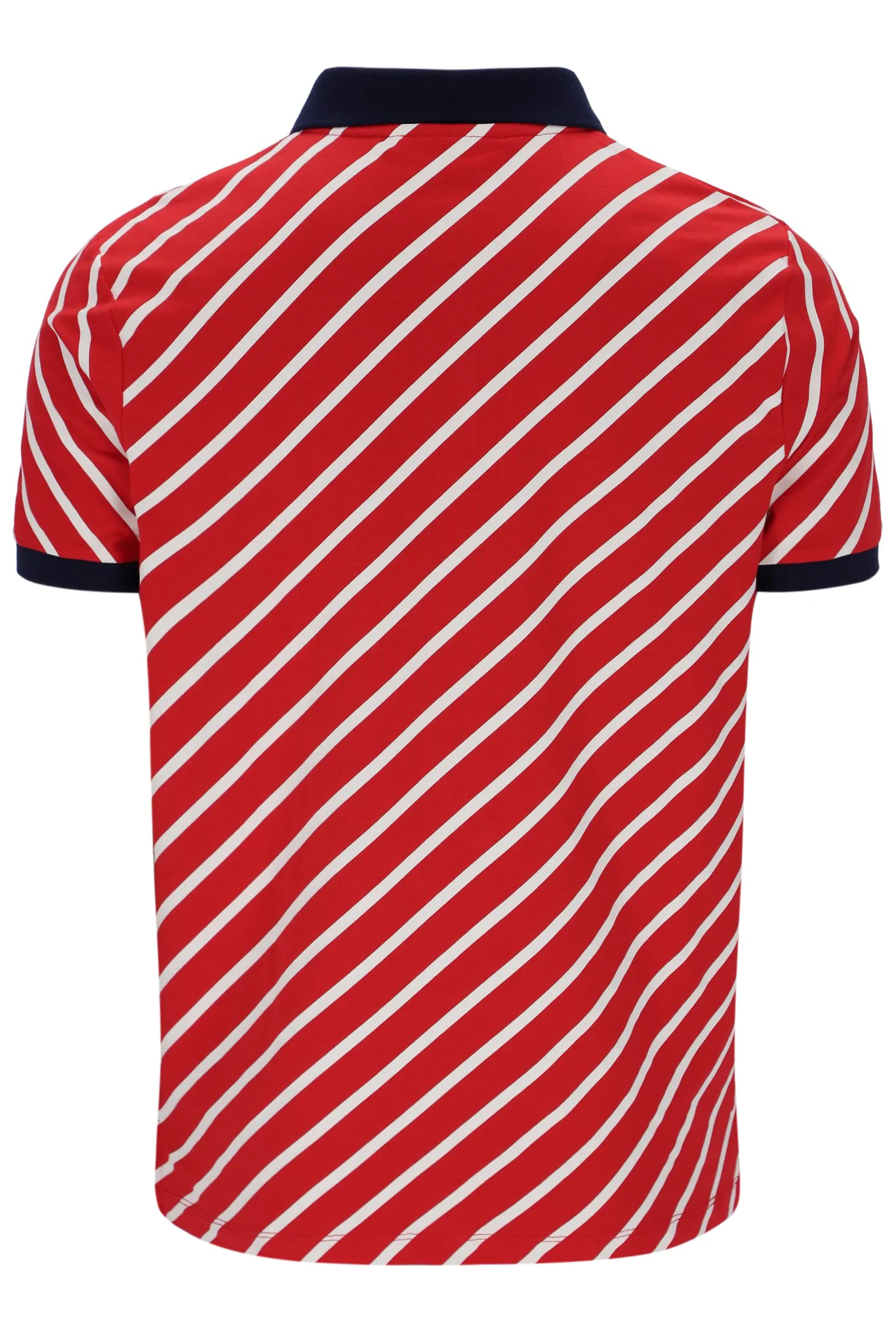 Fila Red Jaye Diagonal Stripe Polo - Image 7