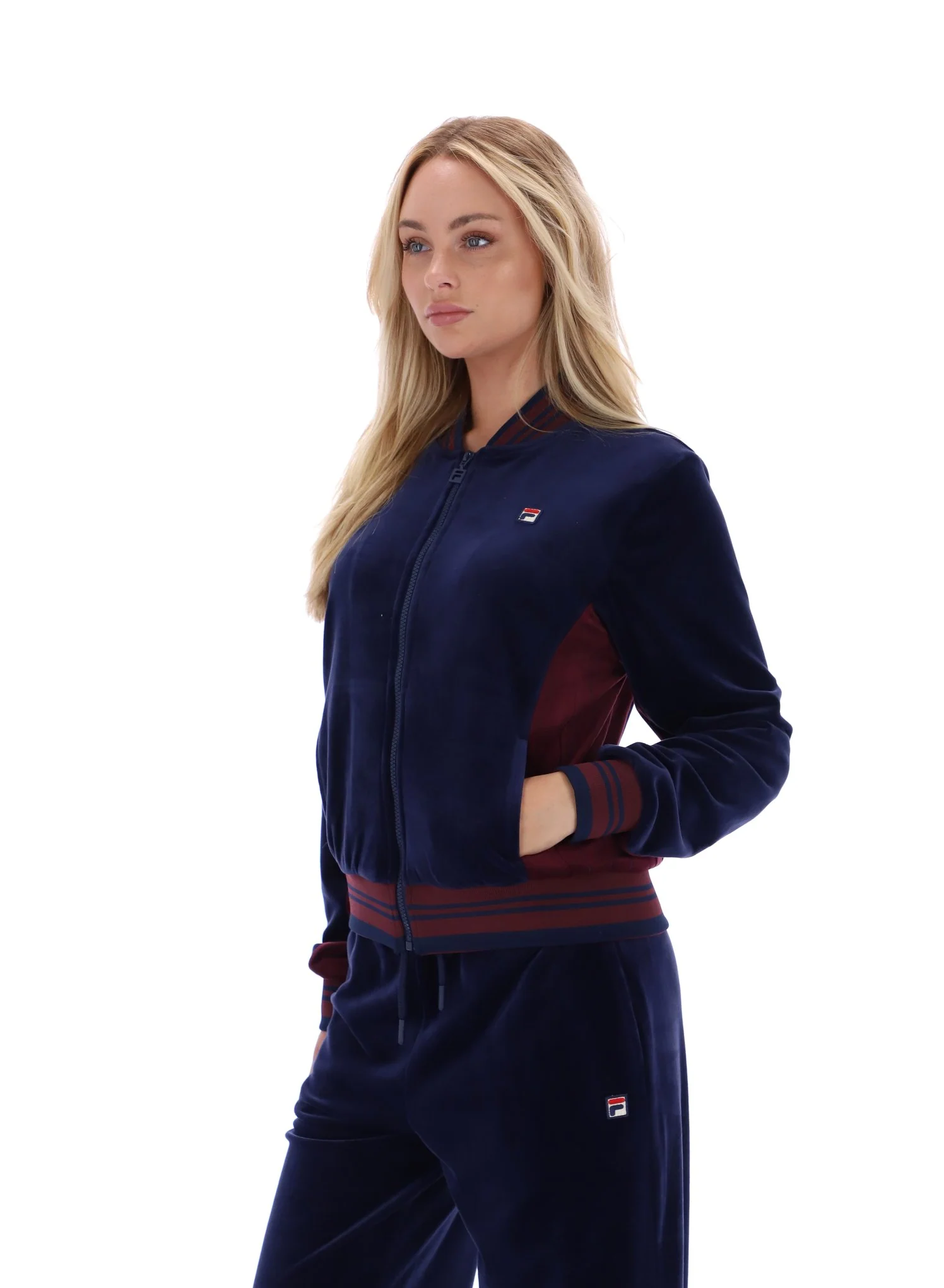Fila Navy Jenesis Baseball Zip Up Track Top - Image 2