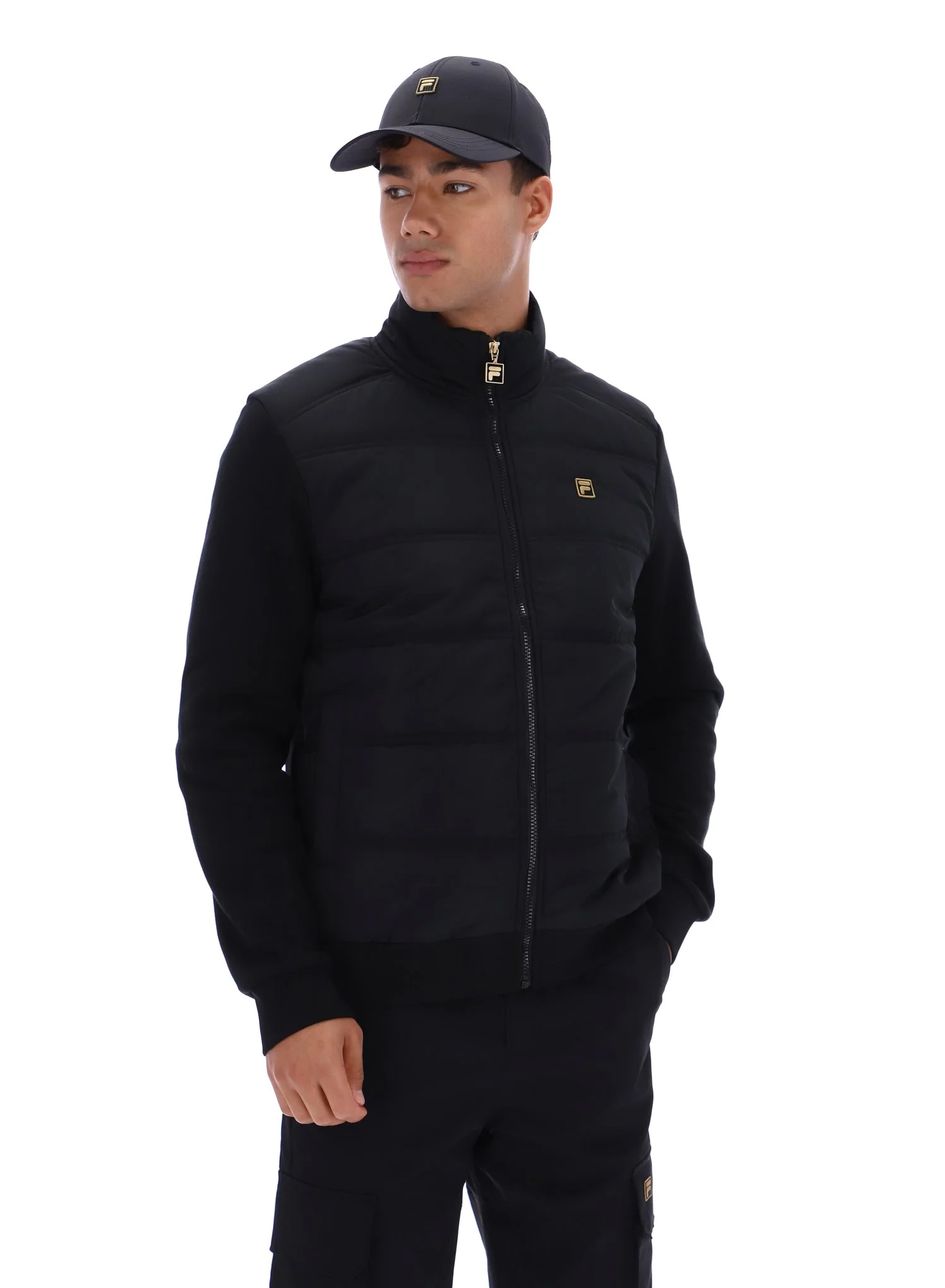 Black Jerry Full Zip Padded Jacket - Image 2