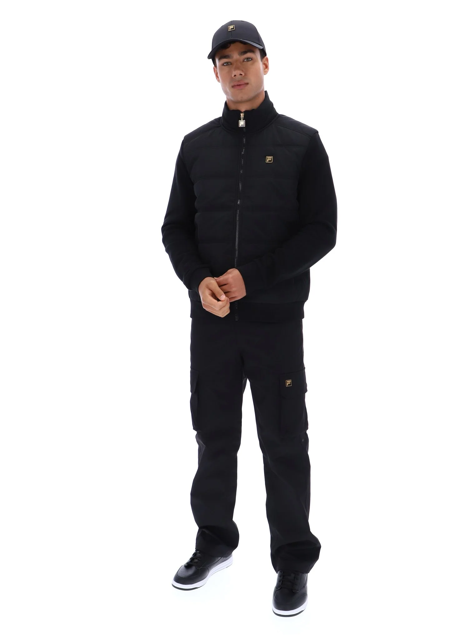 Black Jerry Full Zip Padded Jacket - Image 3