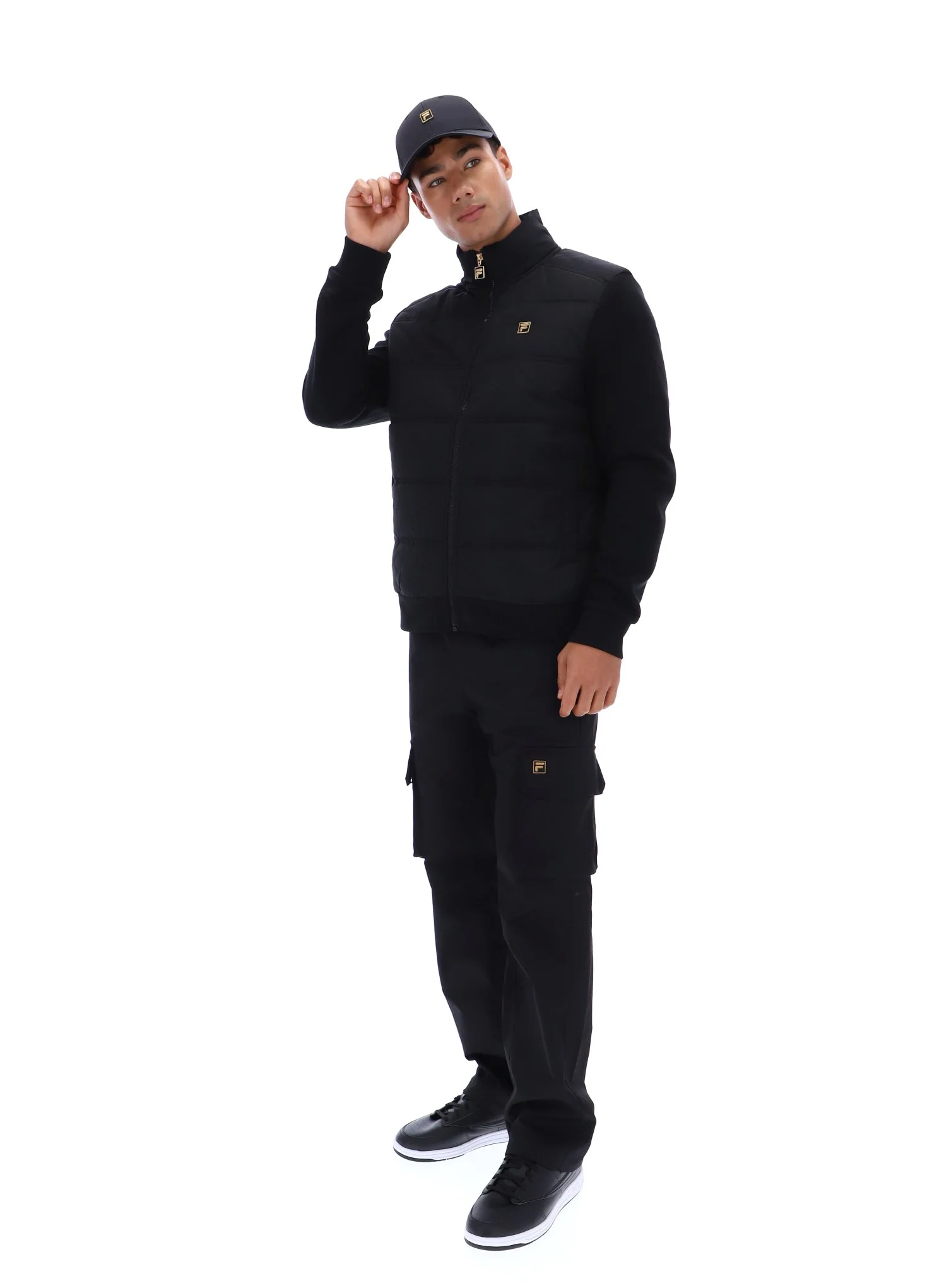 Black Jerry Full Zip Padded Jacket - Image 4