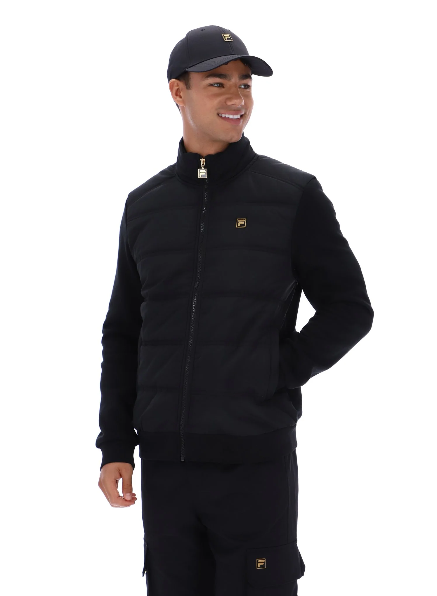 Black Jerry Full Zip Padded Jacket - Image 6