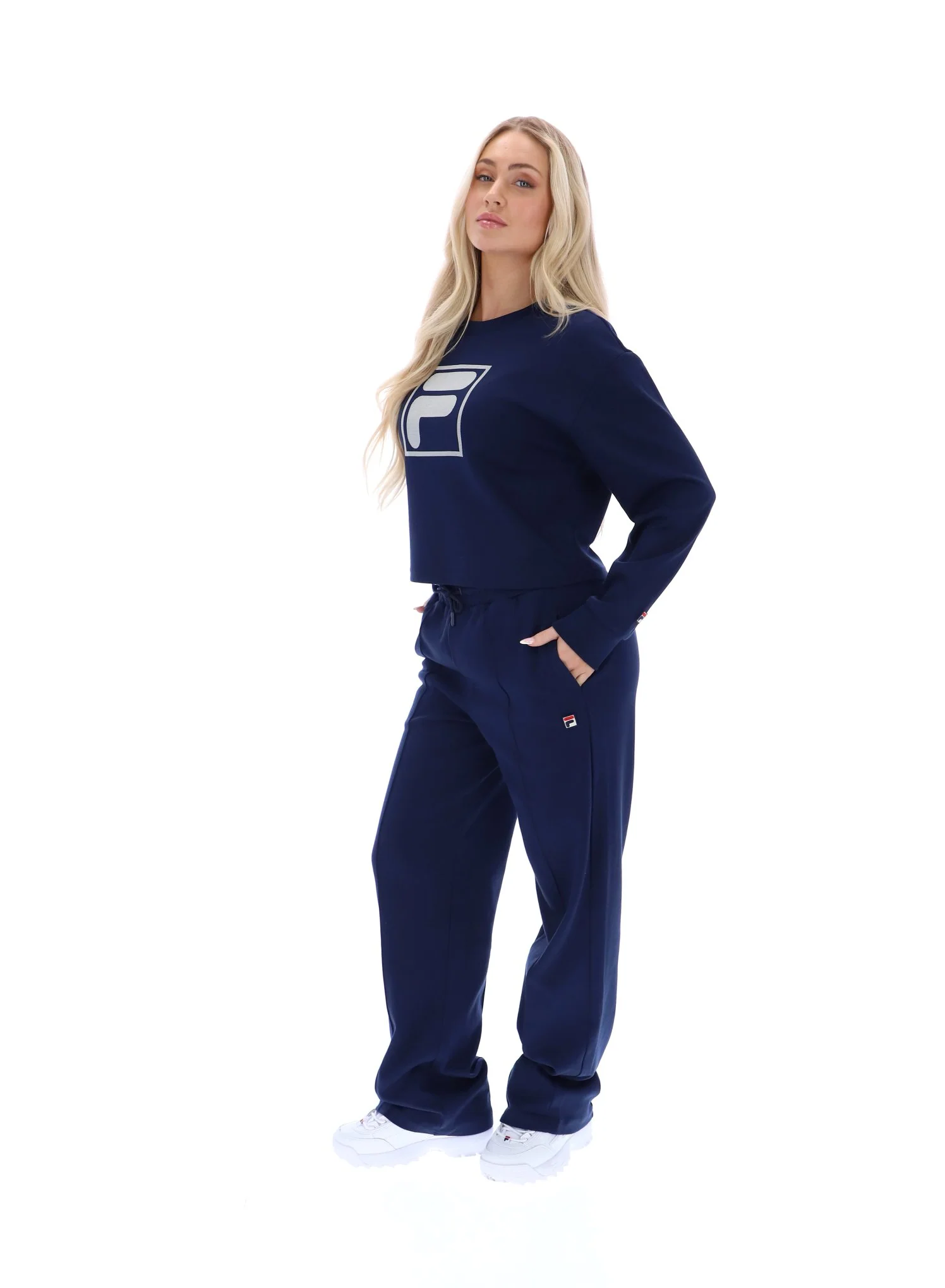 Fila Navy Jorie Wide Crew Neck Sweatshirt - Image 5