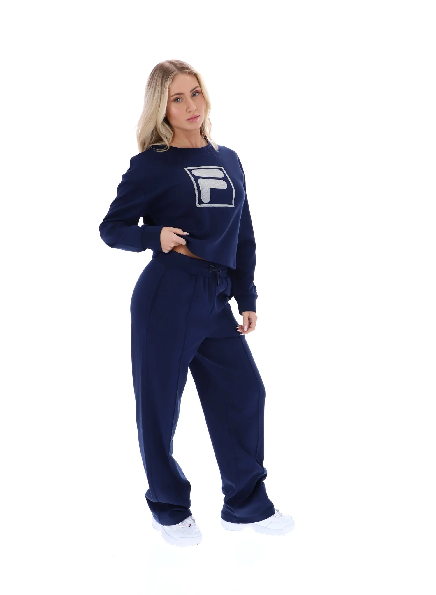 Fila Navy Jorie Wide Crew Neck Sweatshirt - Image 6