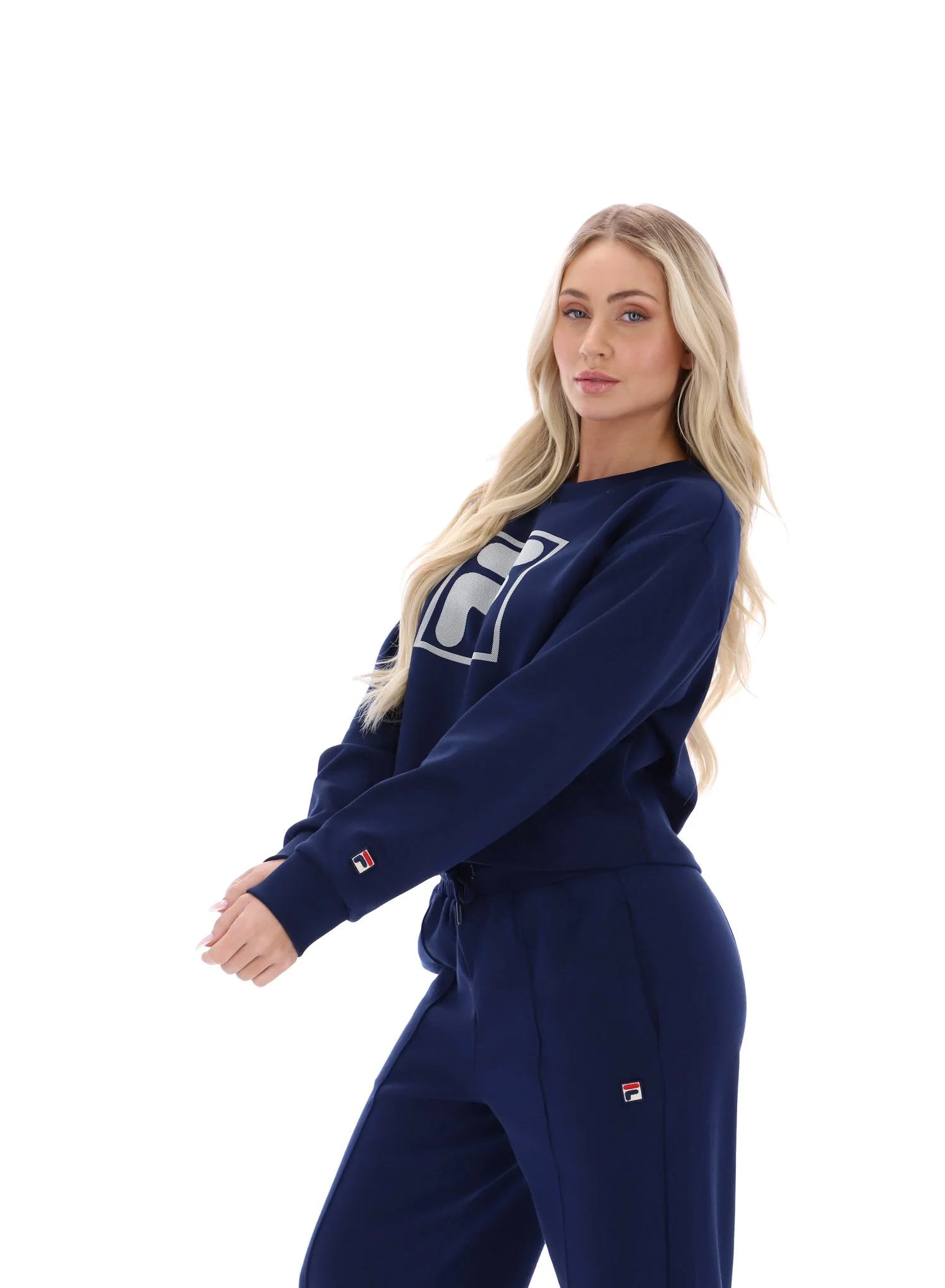 Fila Navy Jorie Wide Crew Neck Sweatshirt - Image 8