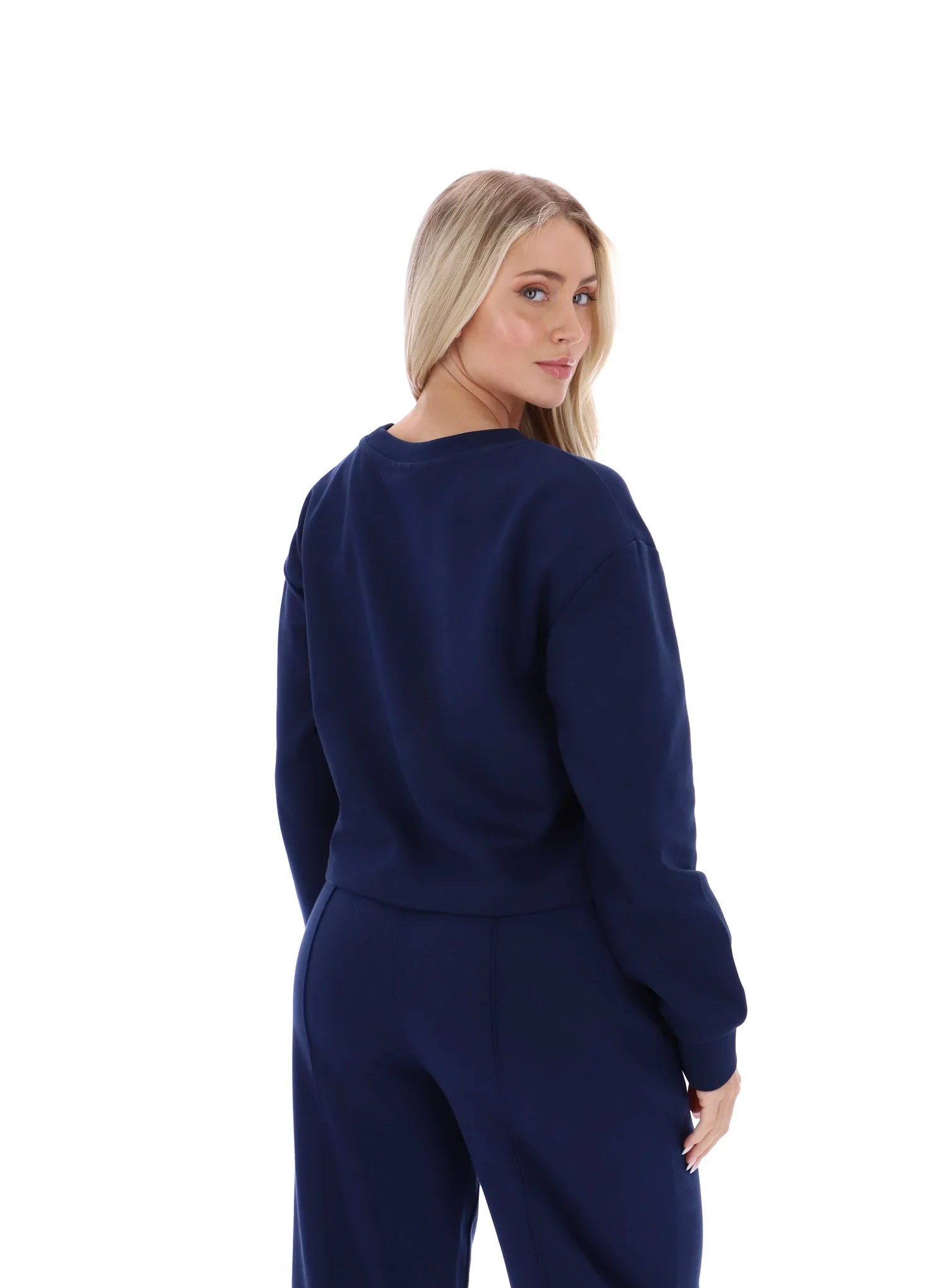 Fila Navy Jorie Wide Crew Neck Sweatshirt - Image 9