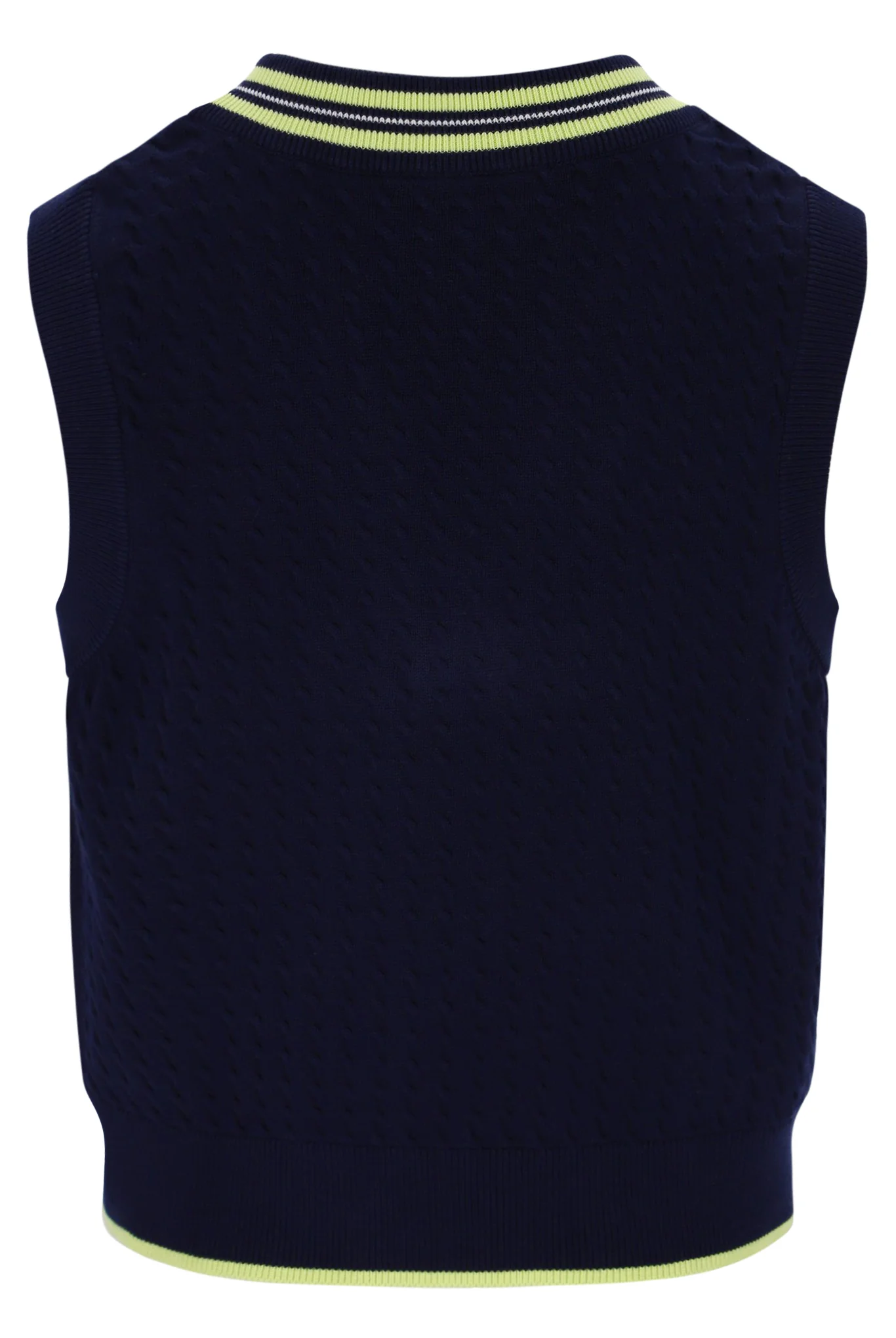 Fila Navy Jorja Cable Knit Vest - Image 4