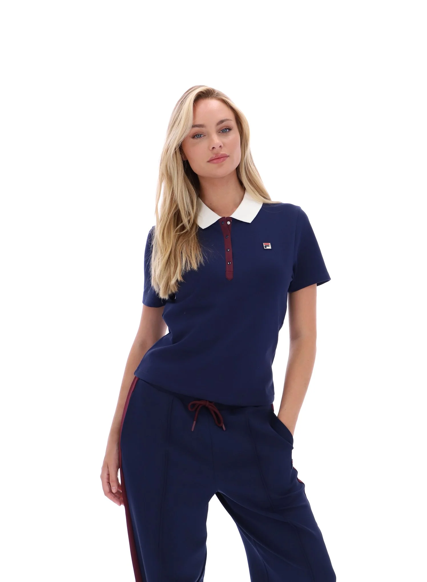 Fila Navy Juno Fitted Iconic Polo - Image 2