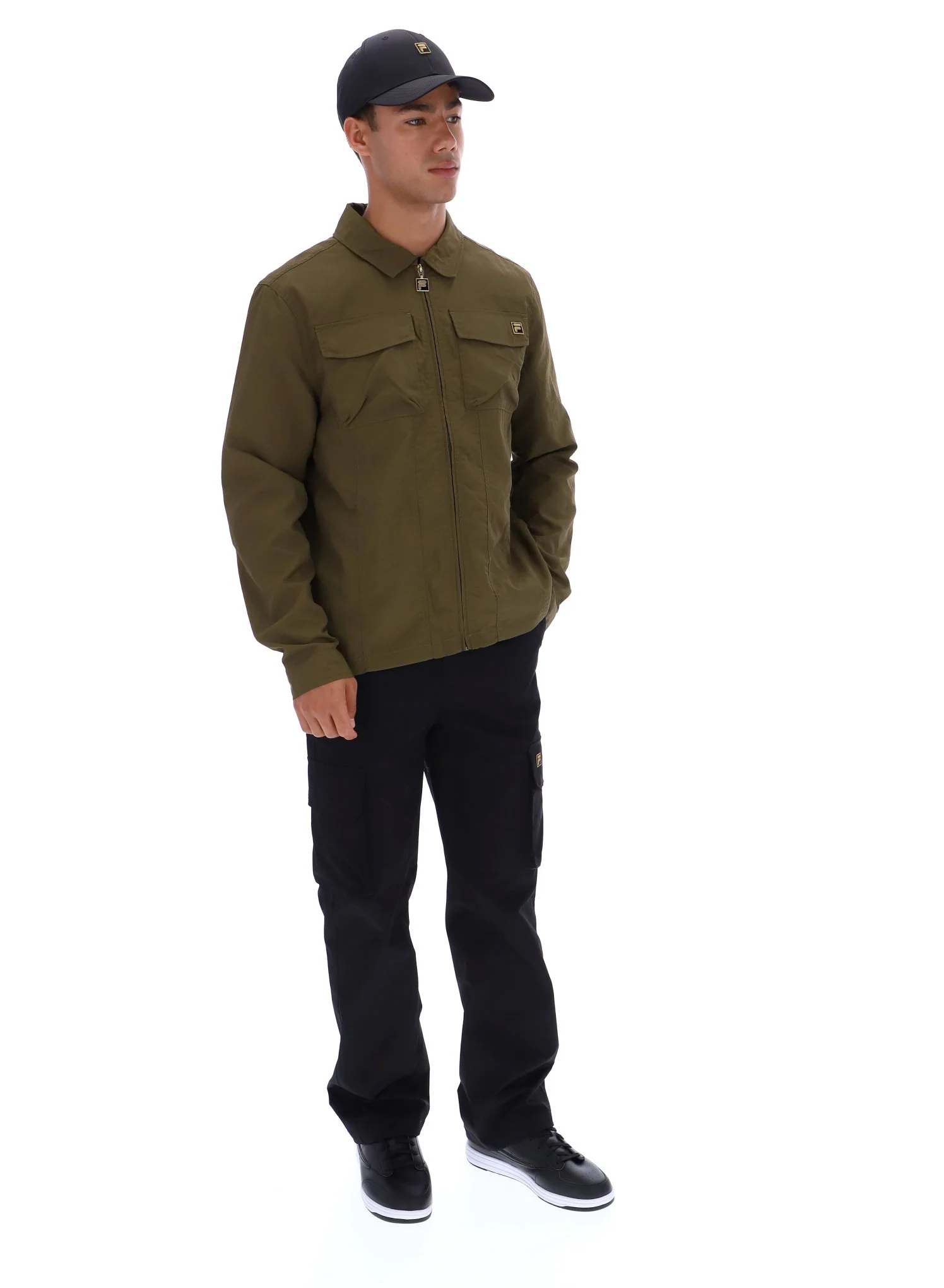 Dark Olive Kasa Zip-Through Overshirt - Image 5
