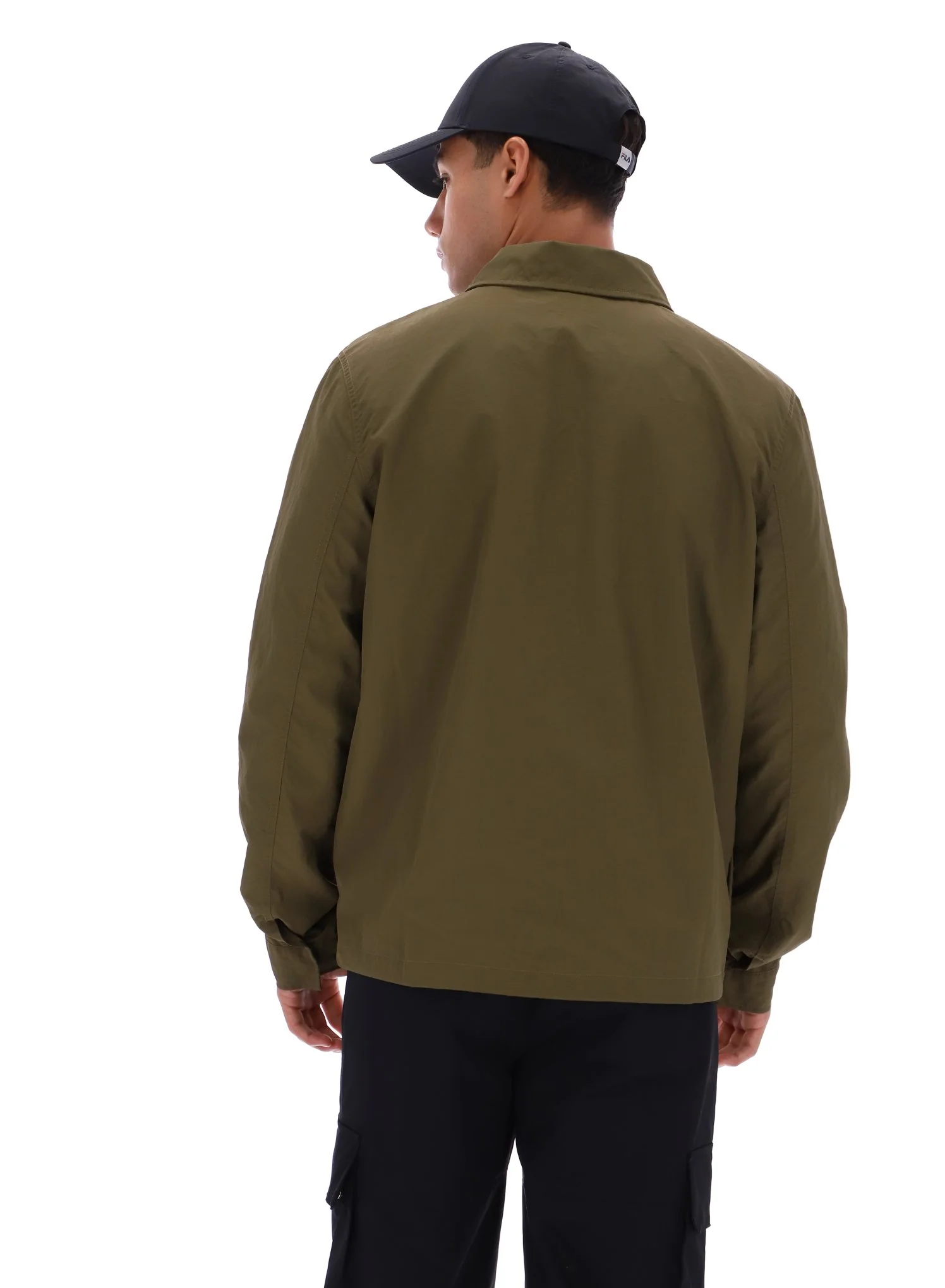 Dark Olive Kasa Zip-Through Overshirt - Image 6