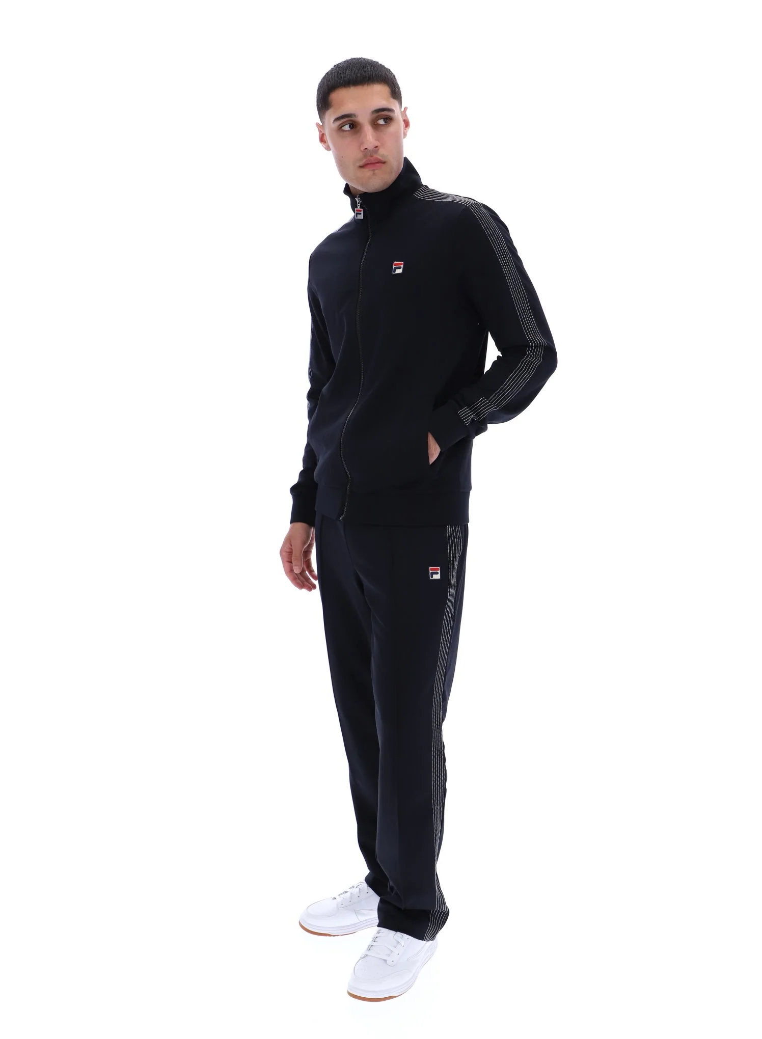 Black Keith Contrast Stitch Track Top - Image 4
