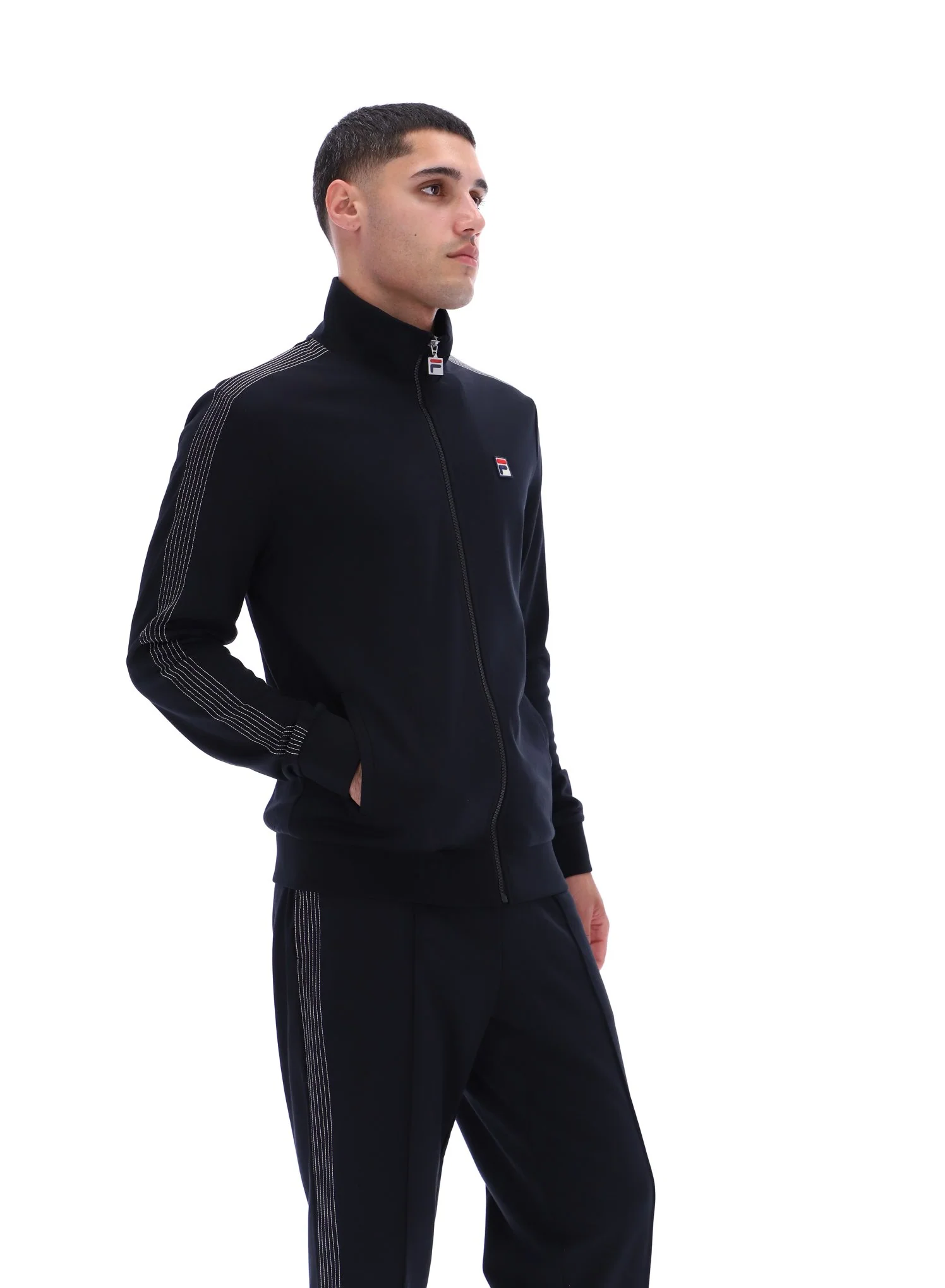 Black Keith Contrast Stitch Track Top - Image 6