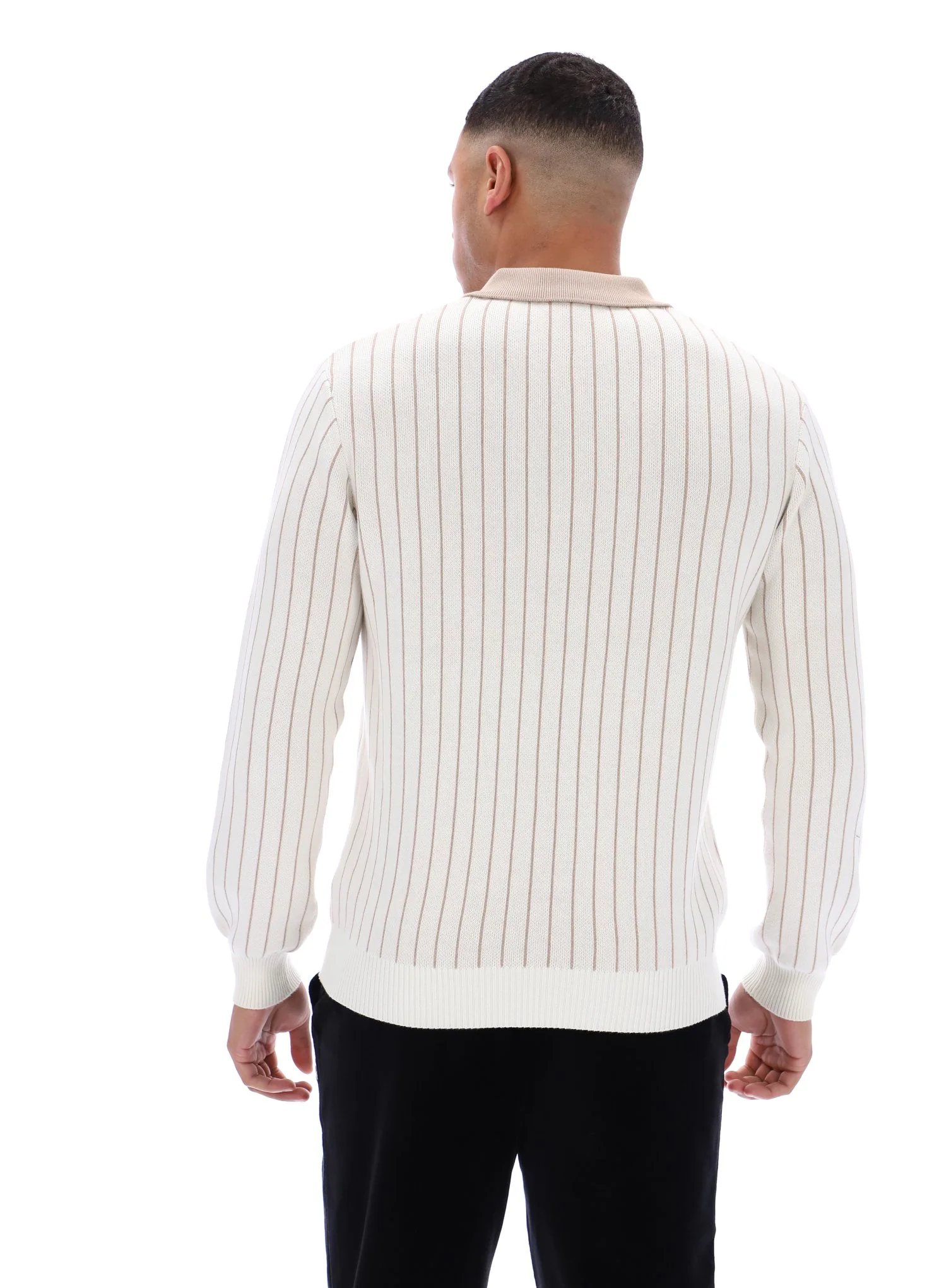 Gardenia Kobe Striped Knit Polo - Image 5