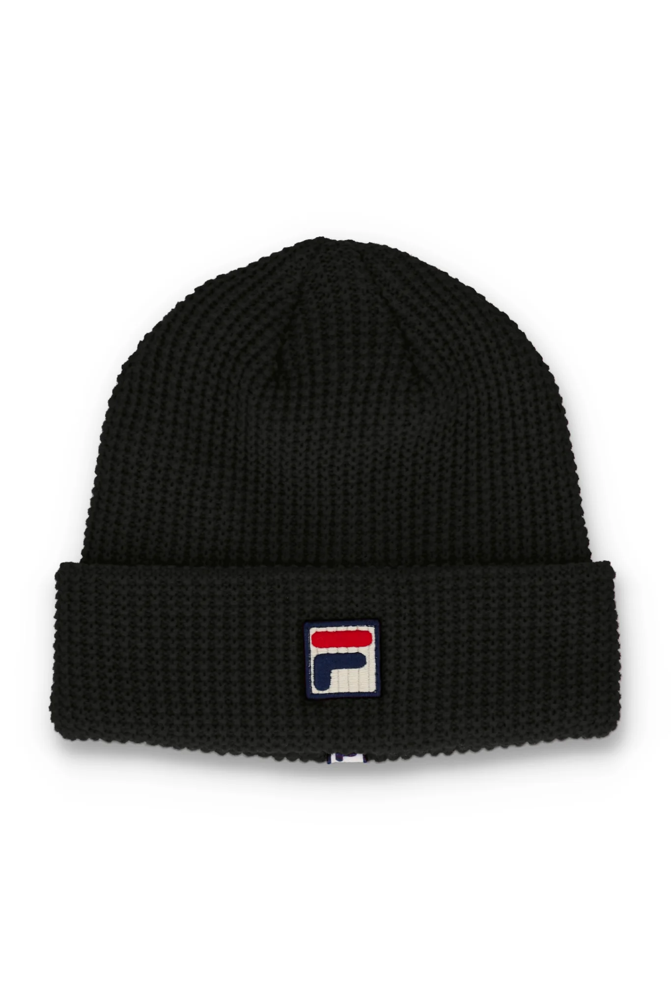 Black Kudoslux Reverse Knit Turn Up Beanie