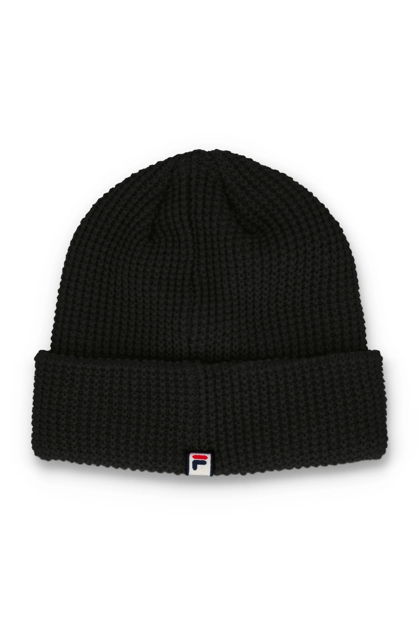 Black Kudoslux Reverse Knit Turn Up Beanie - Image 2