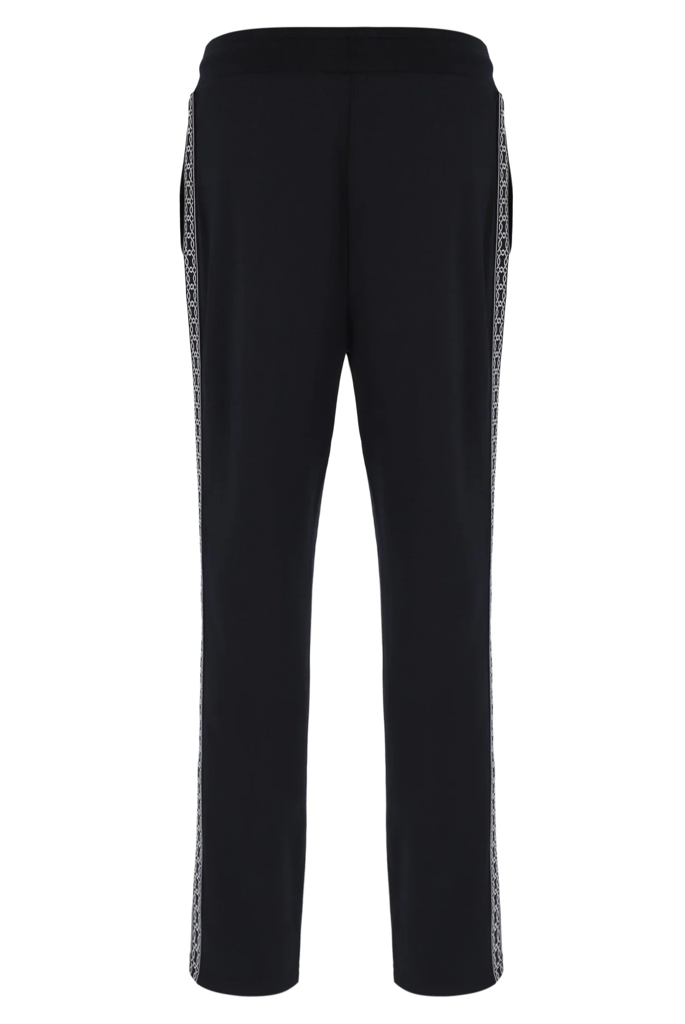 Black Layton Straight Leg Pants with Tape Detail - Image 8
