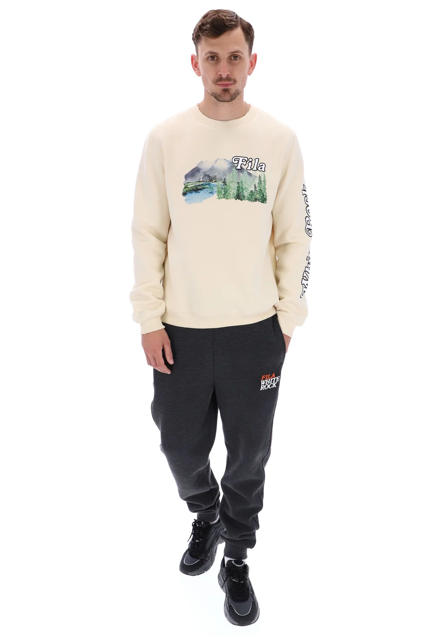 White Len Graphic Crew Sweatshirt - Image 3