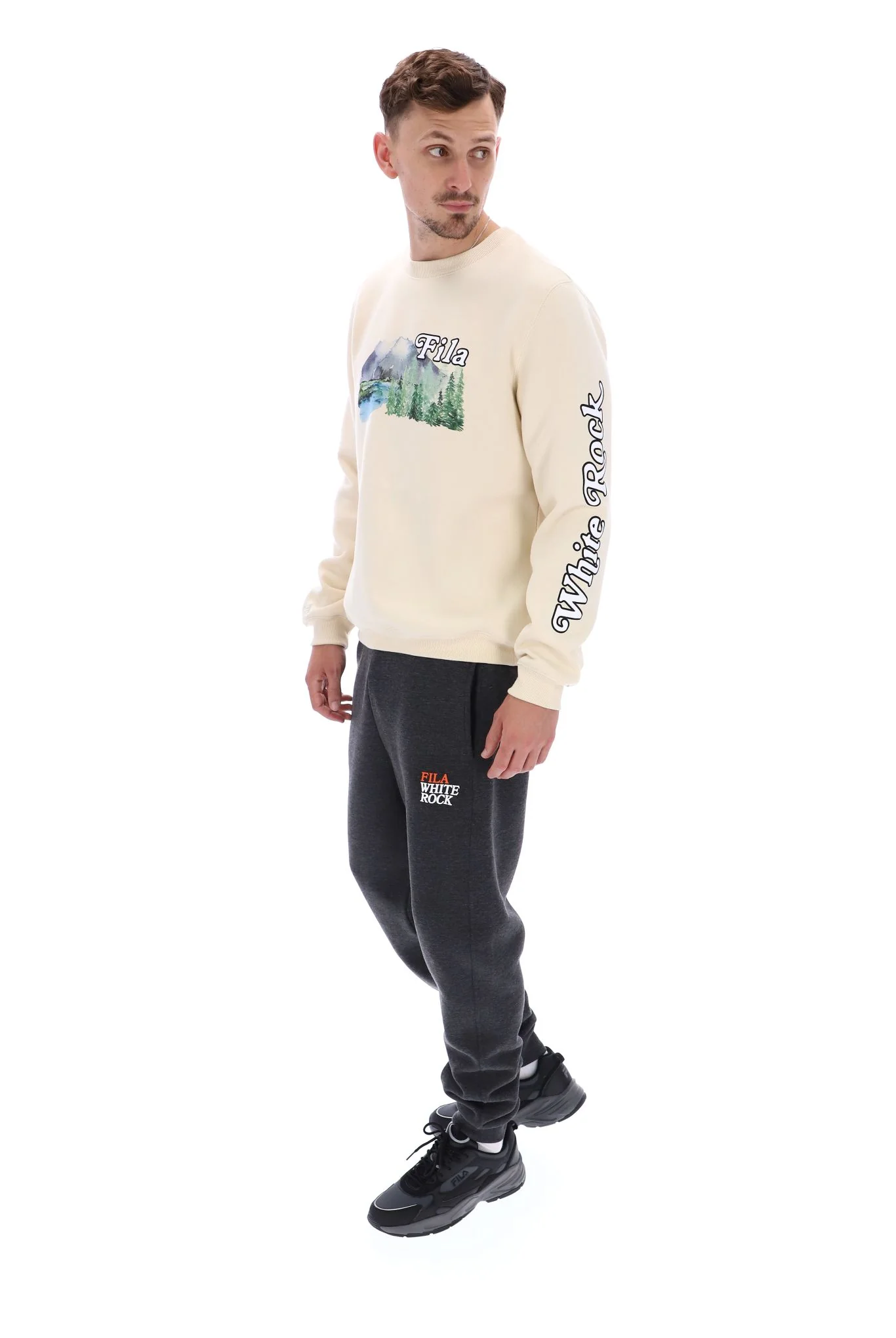 White Len Graphic Crew Sweatshirt - Image 4