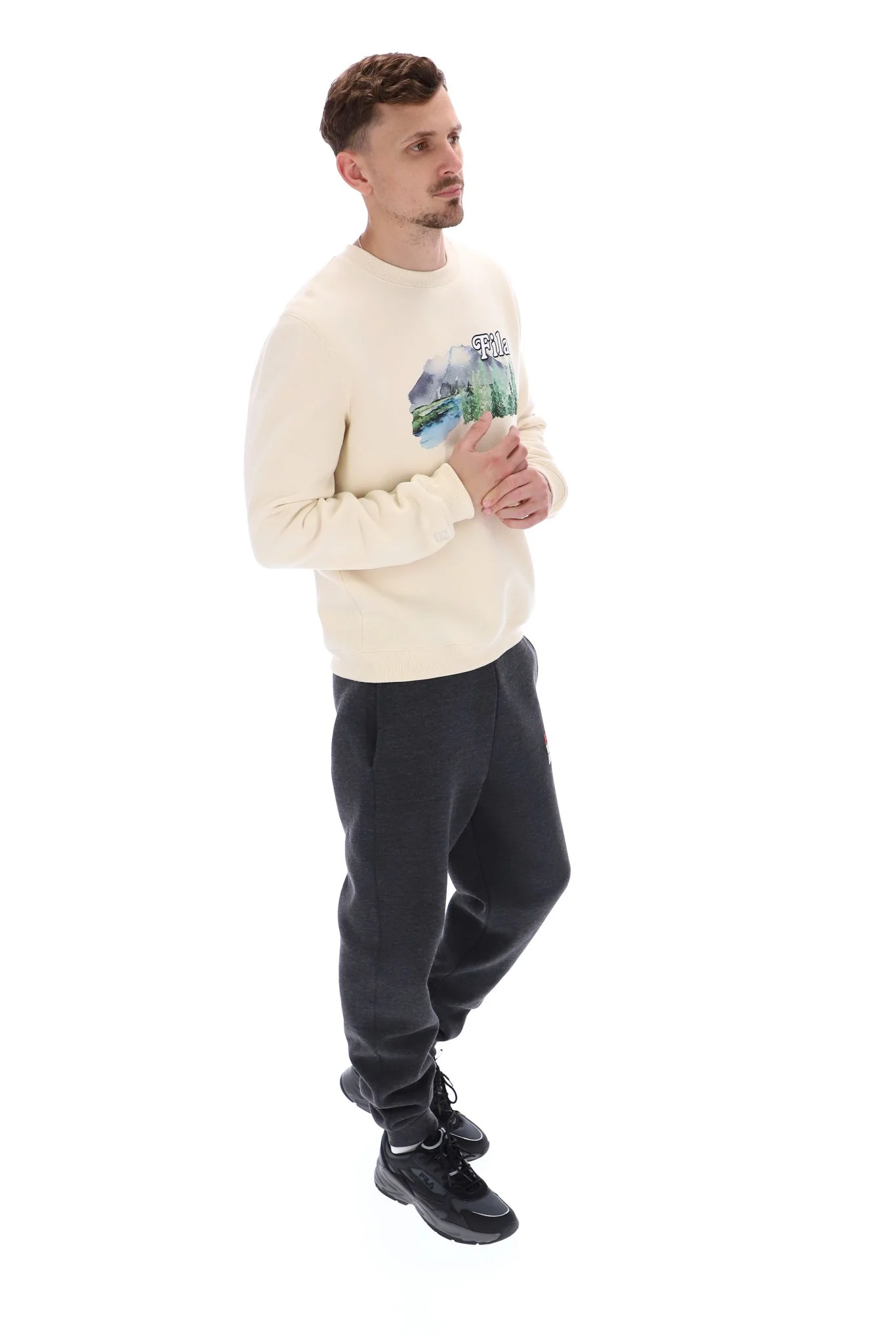 White Len Graphic Crew Sweatshirt - Image 5