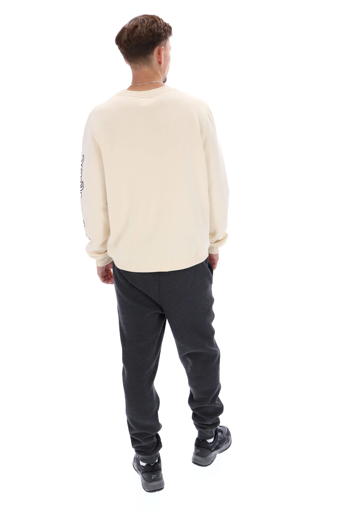 White Len Graphic Crew Sweatshirt - Image 6