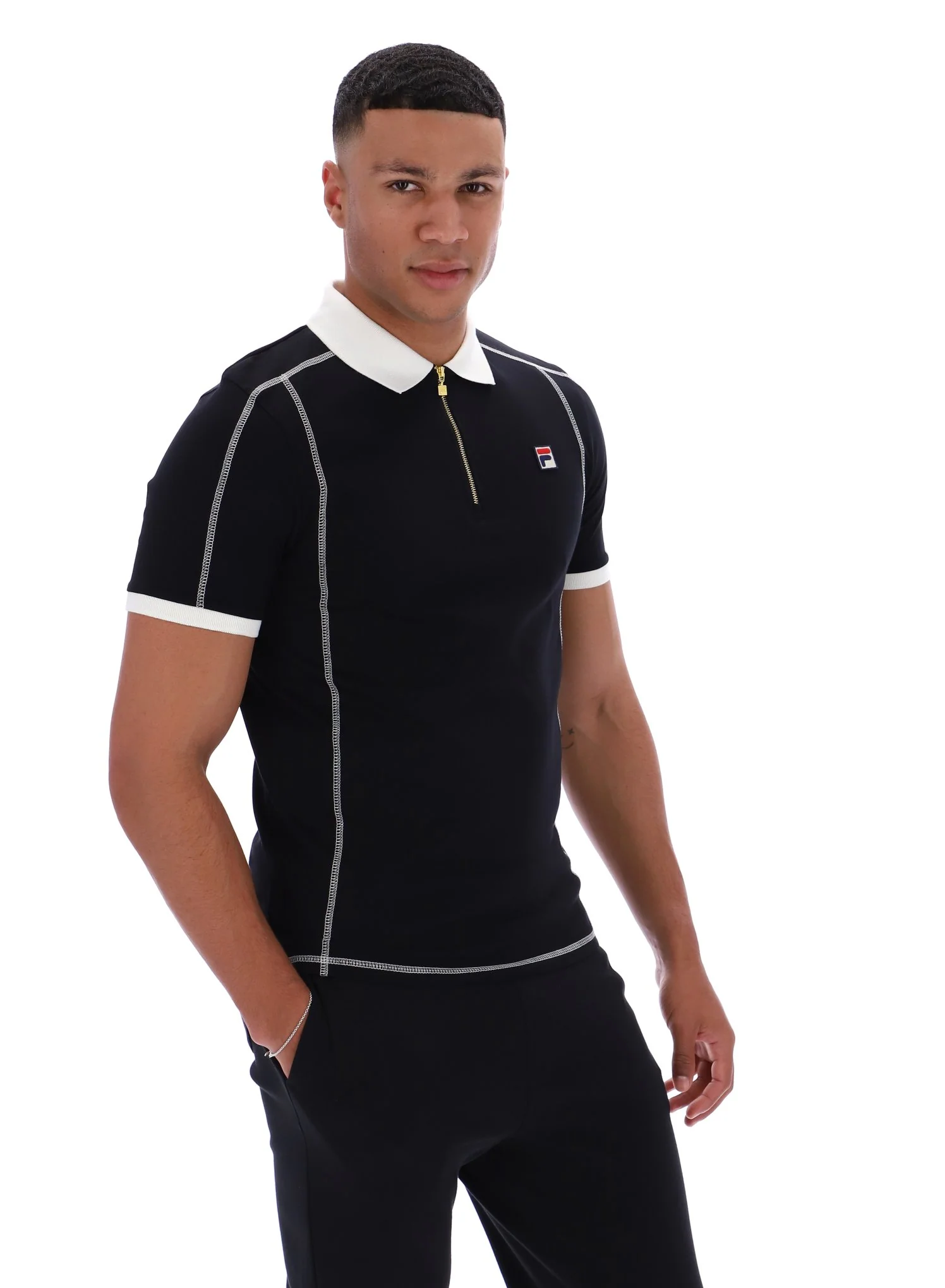 Black Leo Polo Top - Image 2