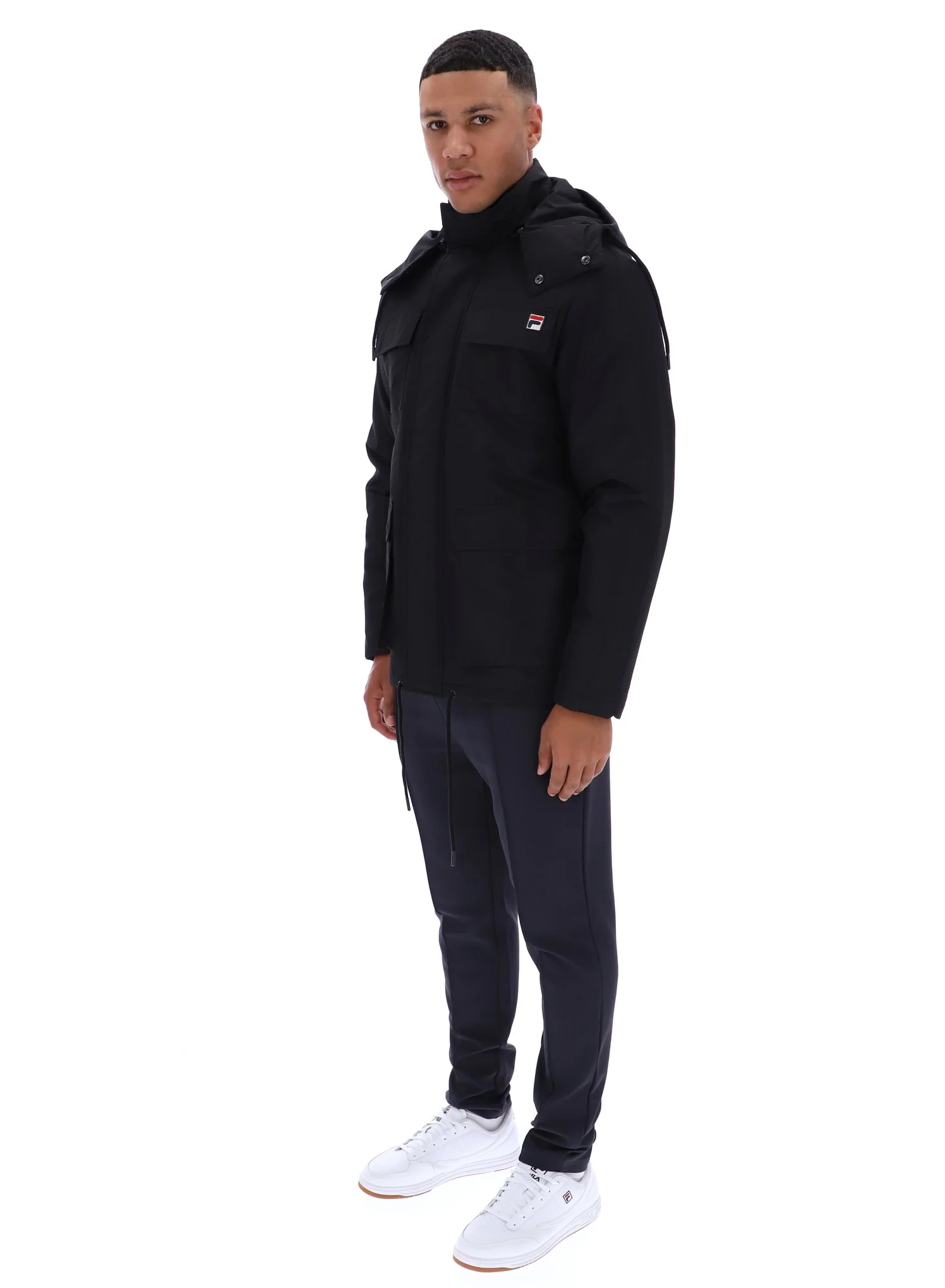 Black Liam Cargo Padded Jacket - Image 4