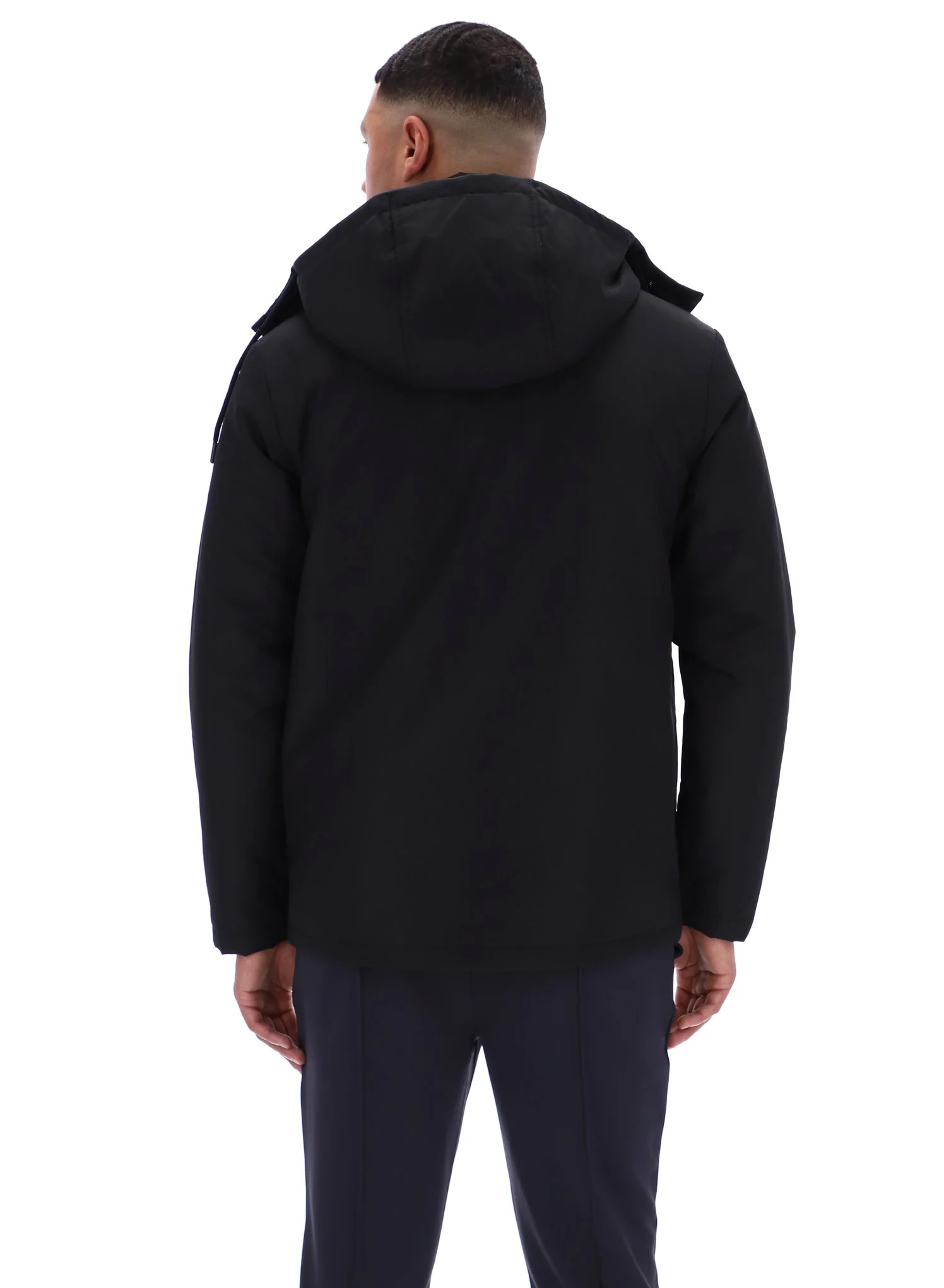 Black Liam Cargo Padded Jacket - Image 6