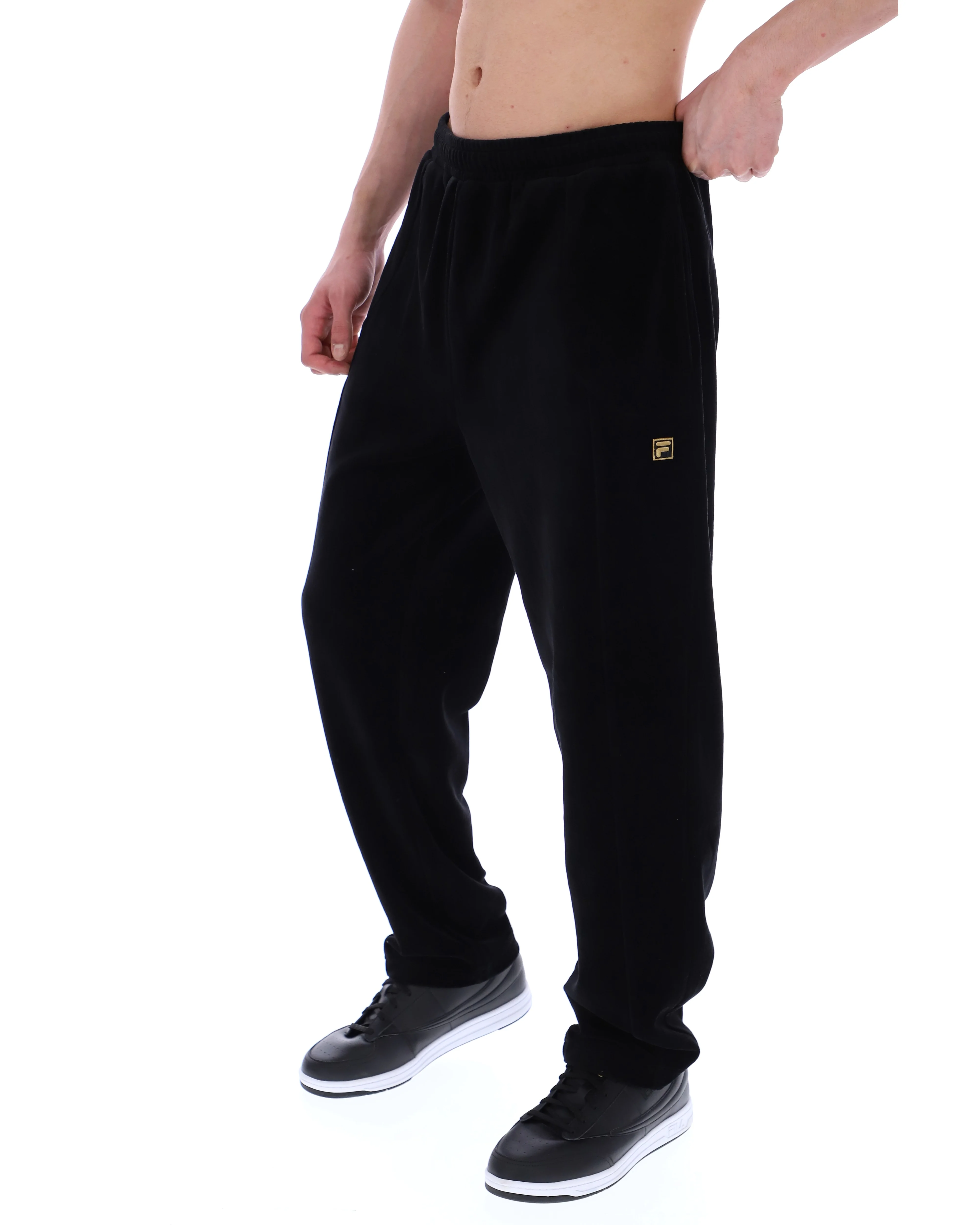 Black Lorrie Velour Track Pant - Image 3
