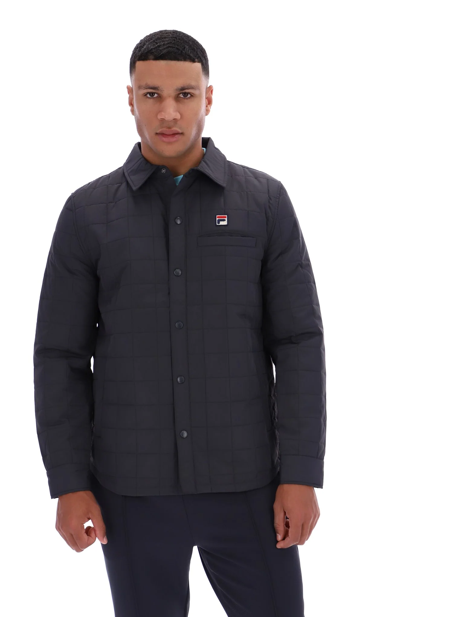 Charcoal Malcolm Lightly Padded Quilted Over Shirt