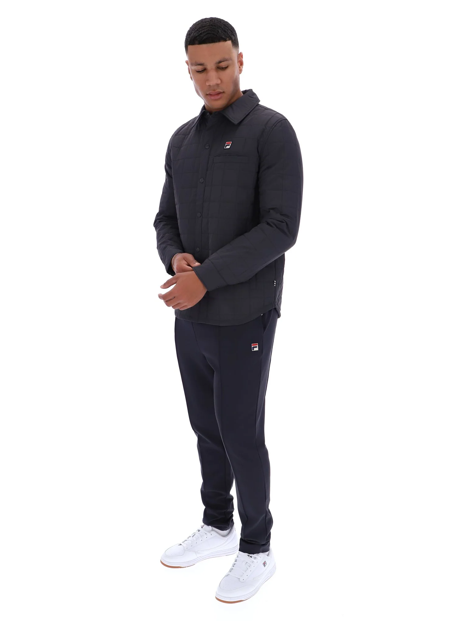 Charcoal Malcolm Lightly Padded Quilted Over Shirt - Image 3