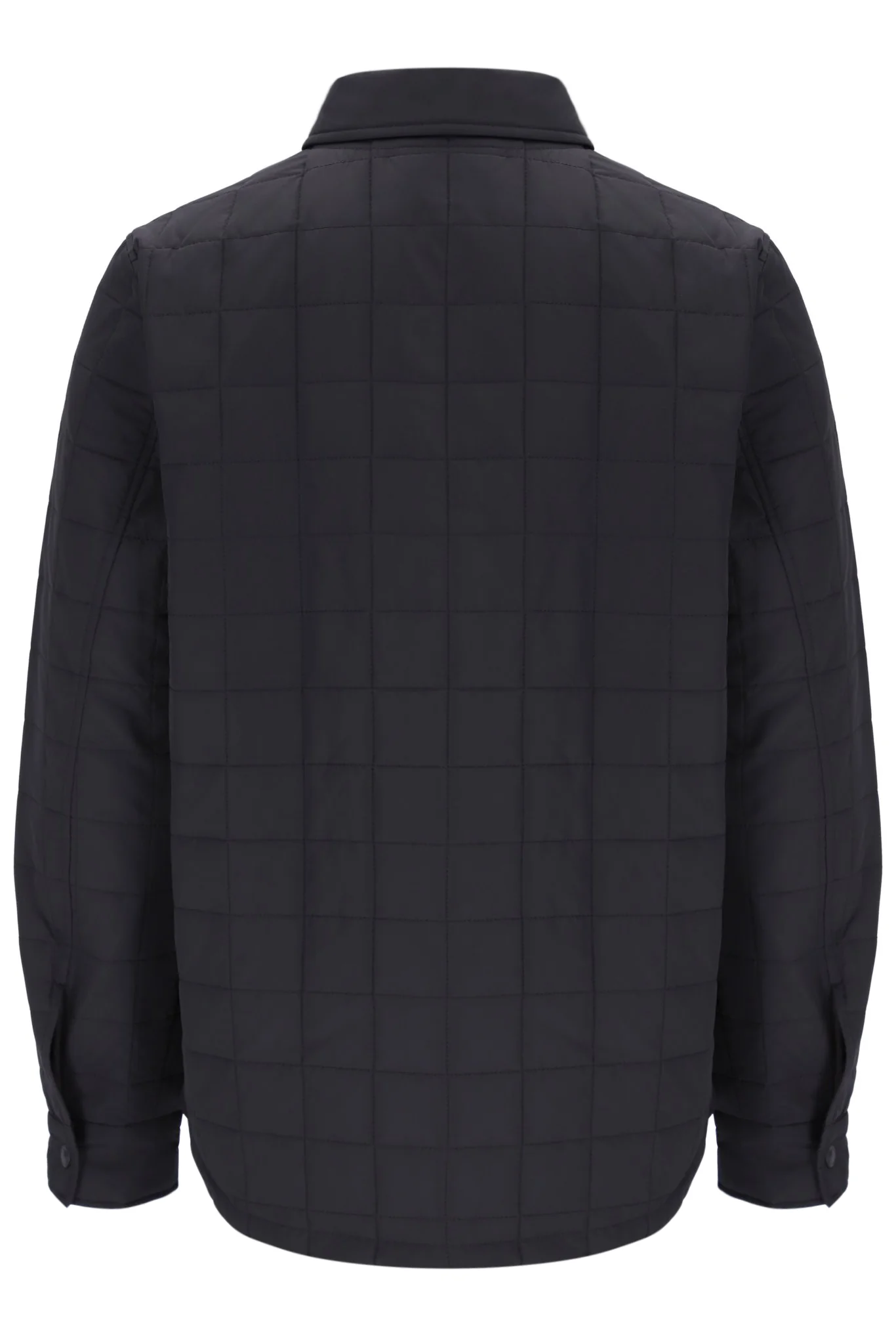 Charcoal Malcolm Lightly Padded Quilted Over Shirt - Image 8