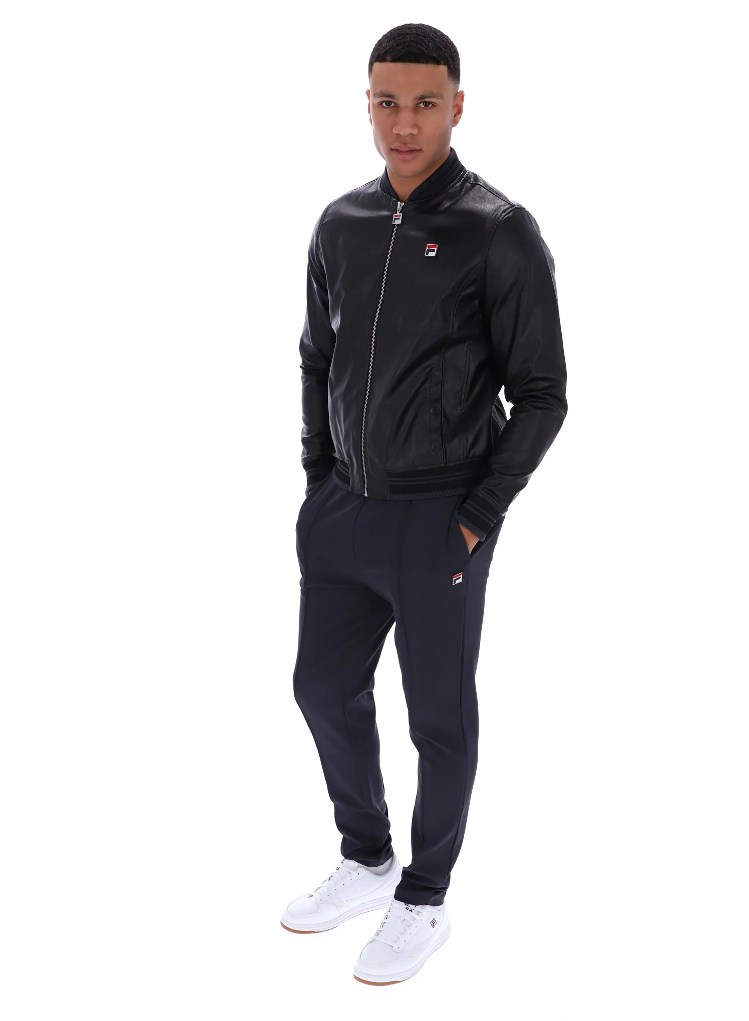 Black Malyk Archive Influence Faux Leather Jacket - Image 4