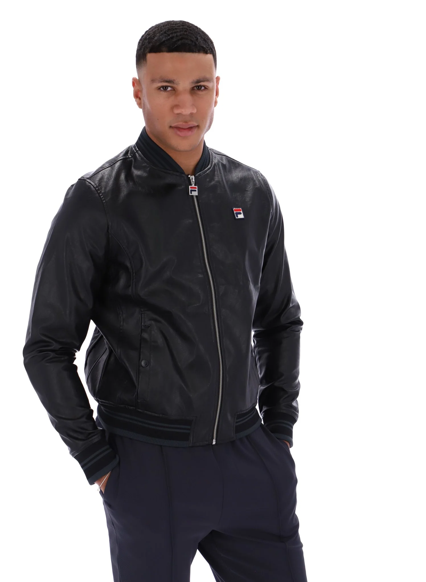 Black Malyk Archive Influence Faux Leather Jacket - Image 6