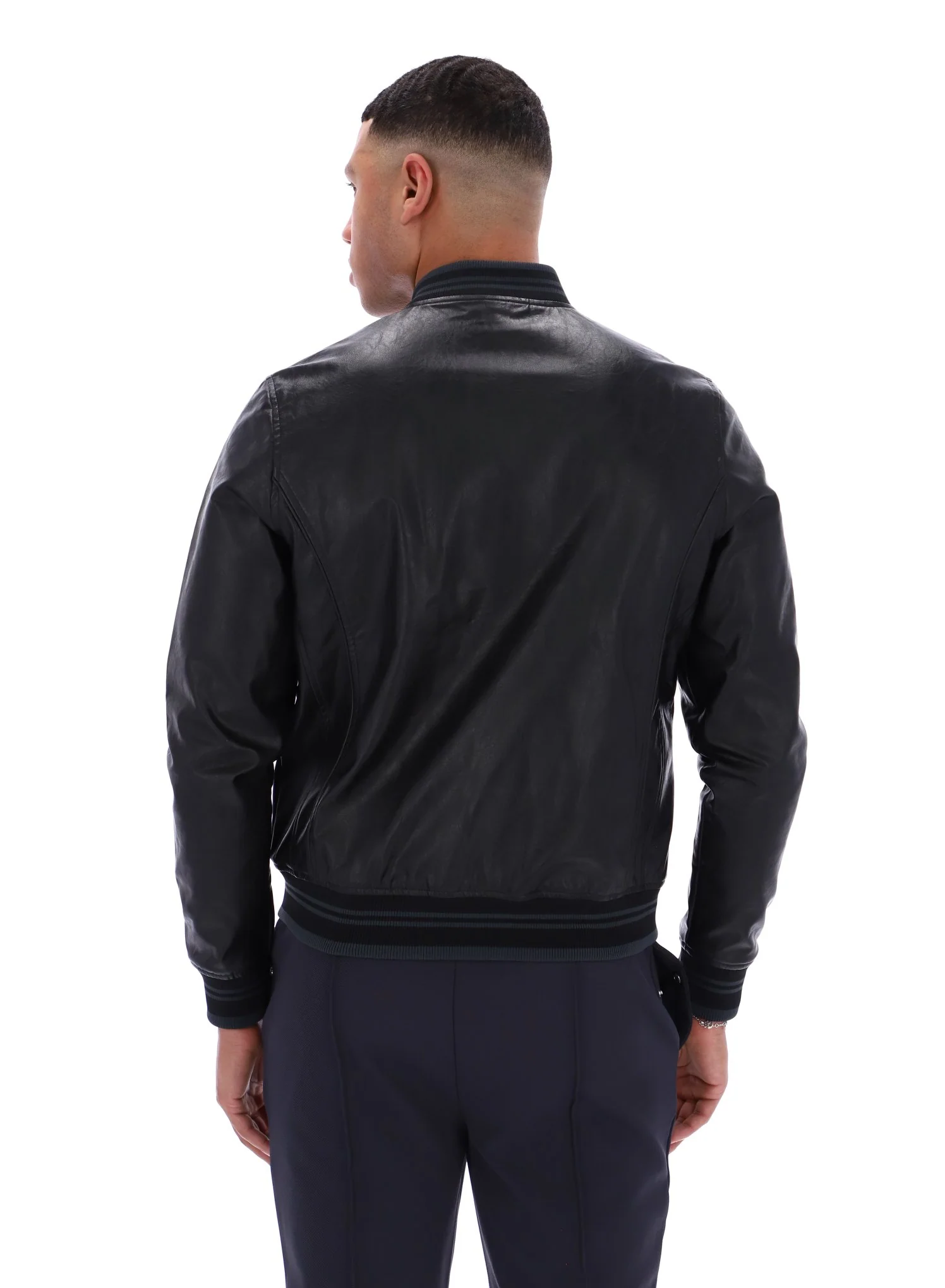 Black Malyk Archive Influence Faux Leather Jacket - Image 7