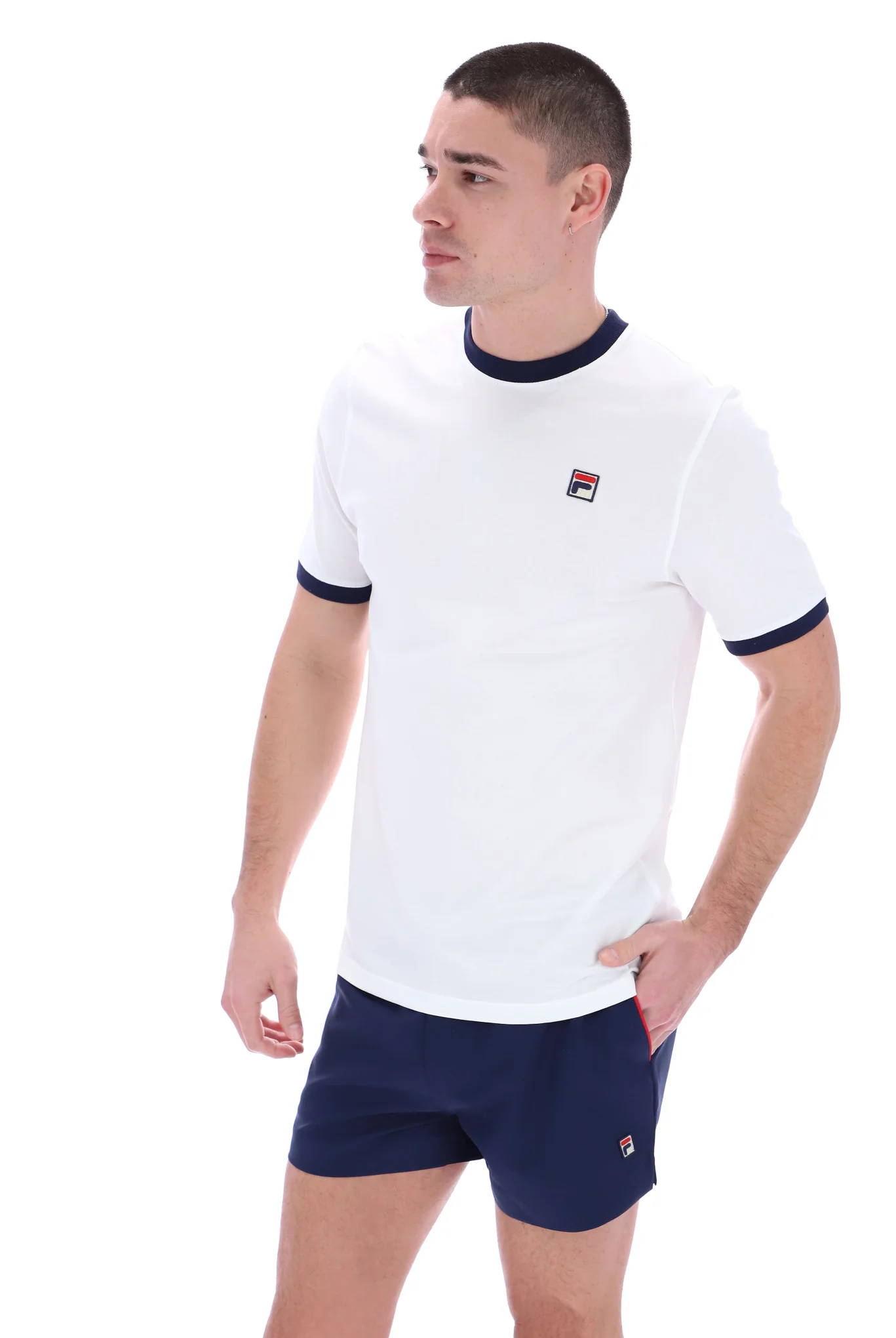 White Marconi Essential Ringer T-Shirt - Image 3