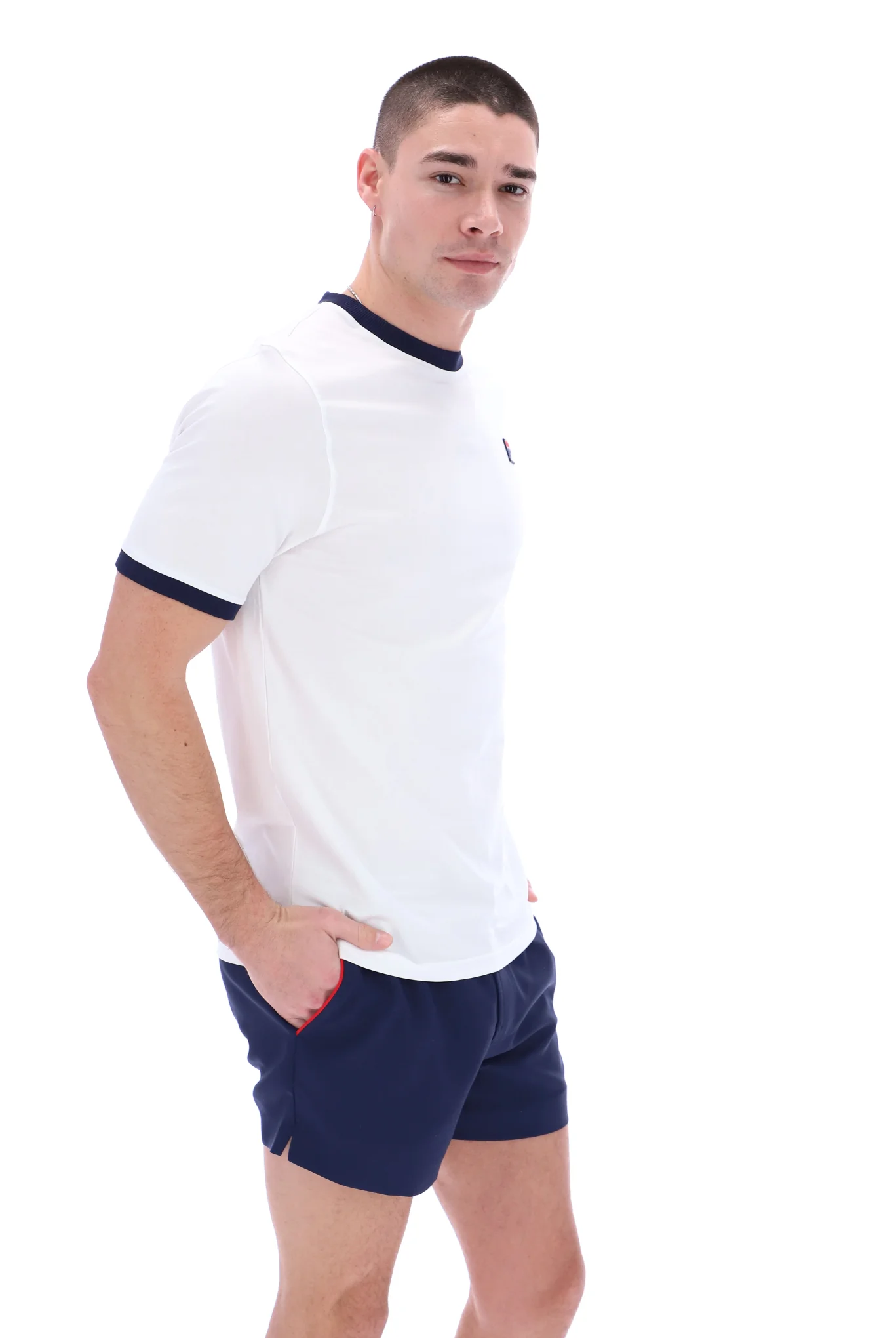 White Marconi Essential Ringer T-Shirt - Image 5