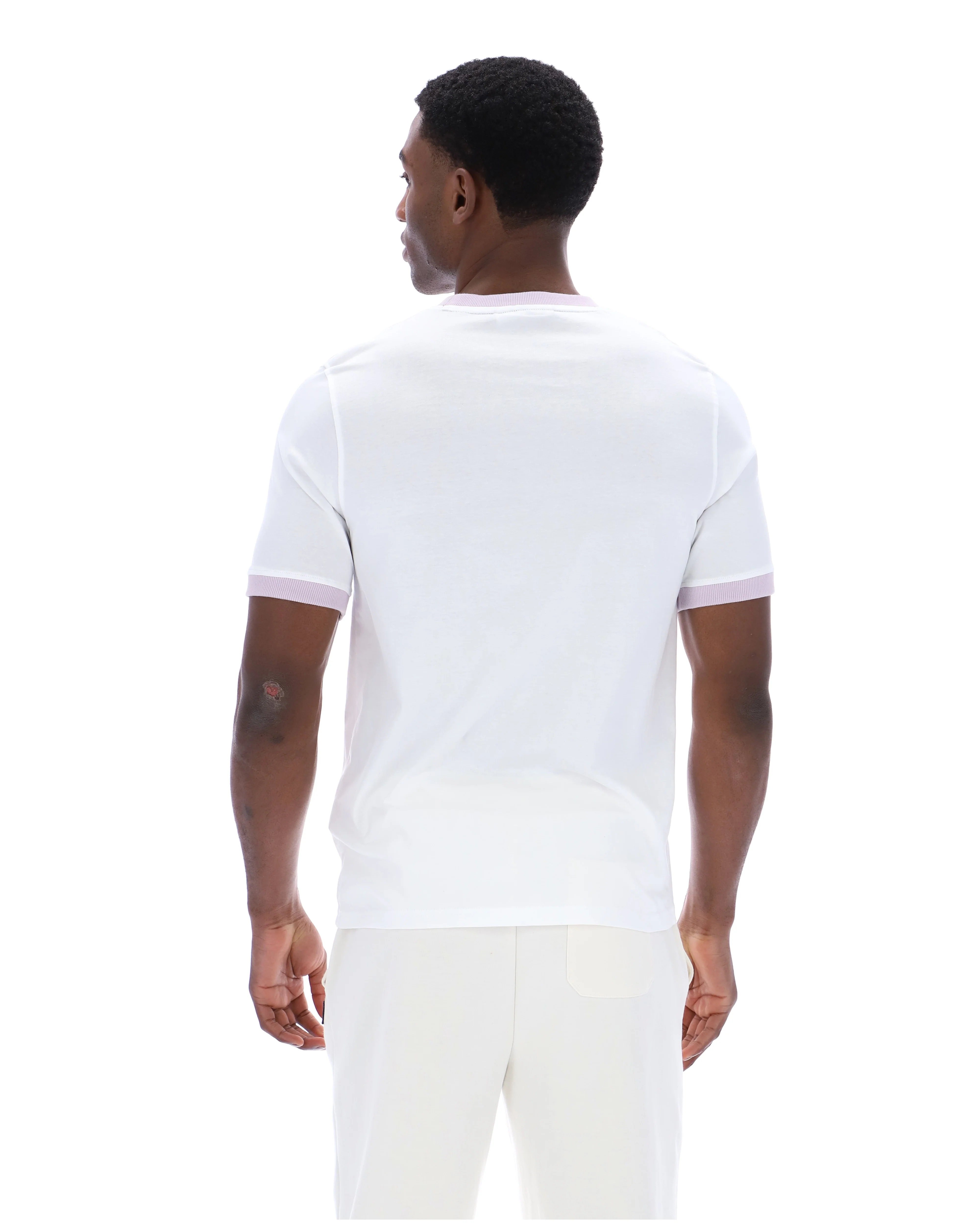 White Marconi Essential Ringer T-Shirt - Image 8