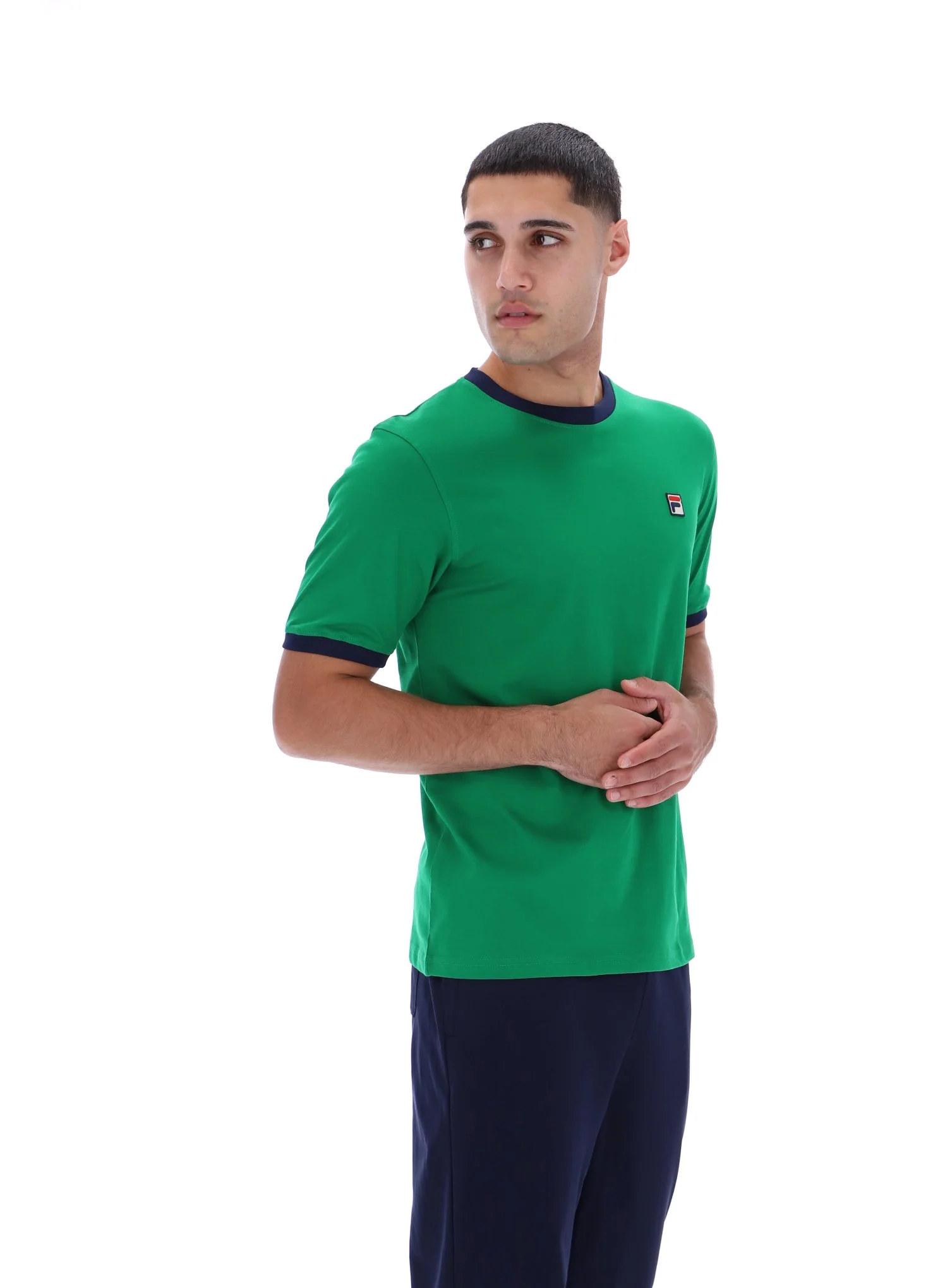 Green Marconi Essential Ringer T-Shirt - Image 6