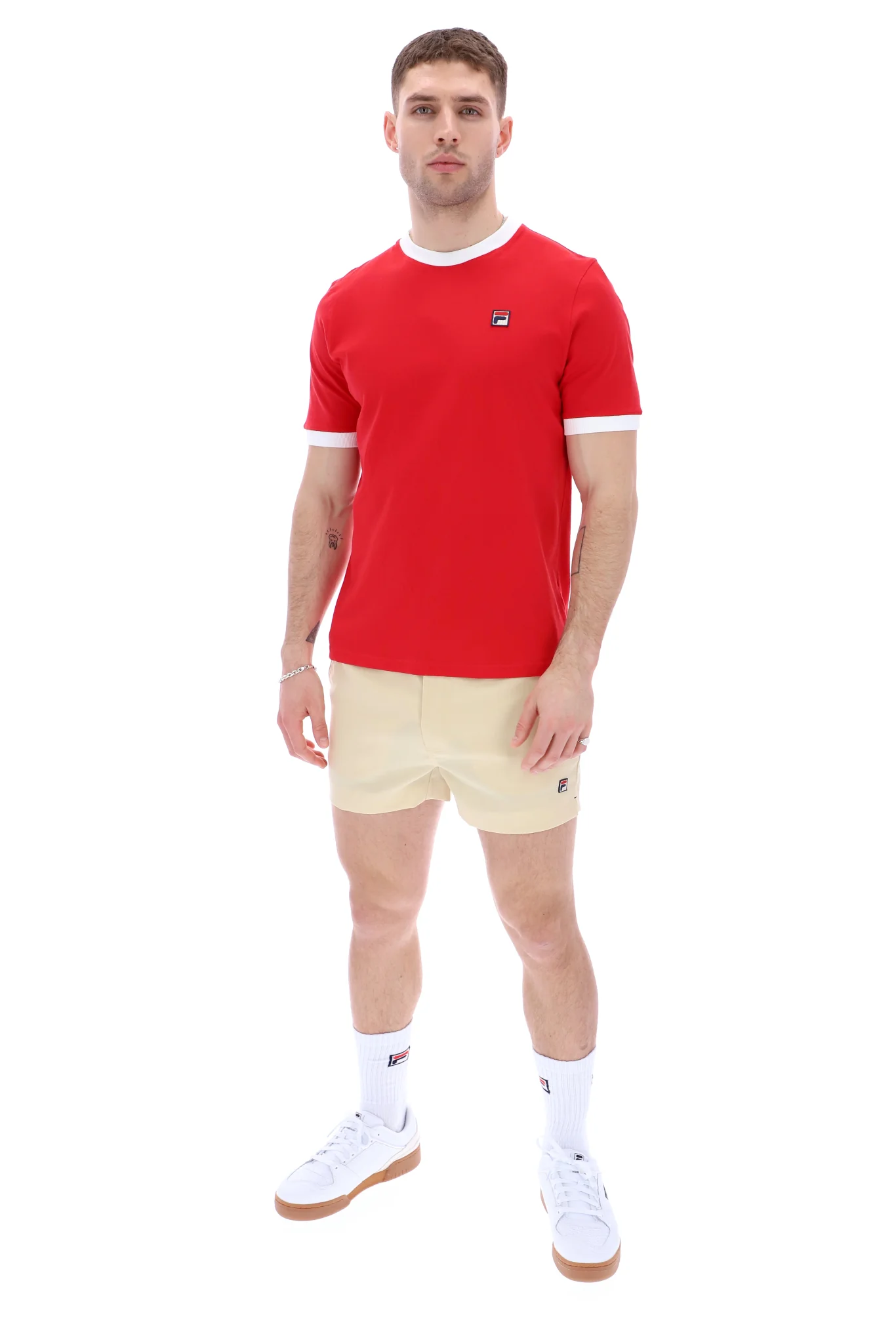 Chinese Red Marconi Essential Ringer T-Shirt - Image 4