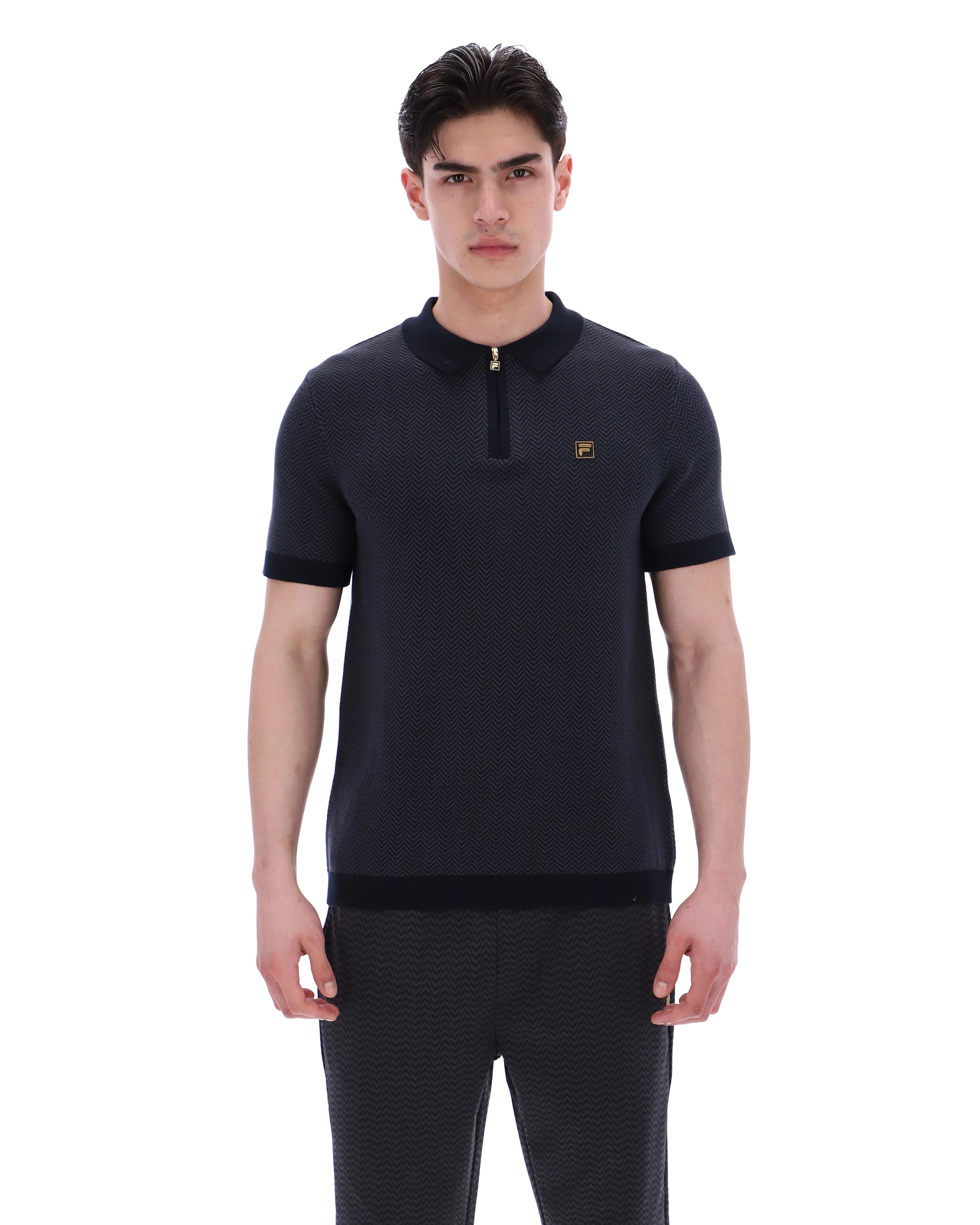 Black Marty Zip Polo
