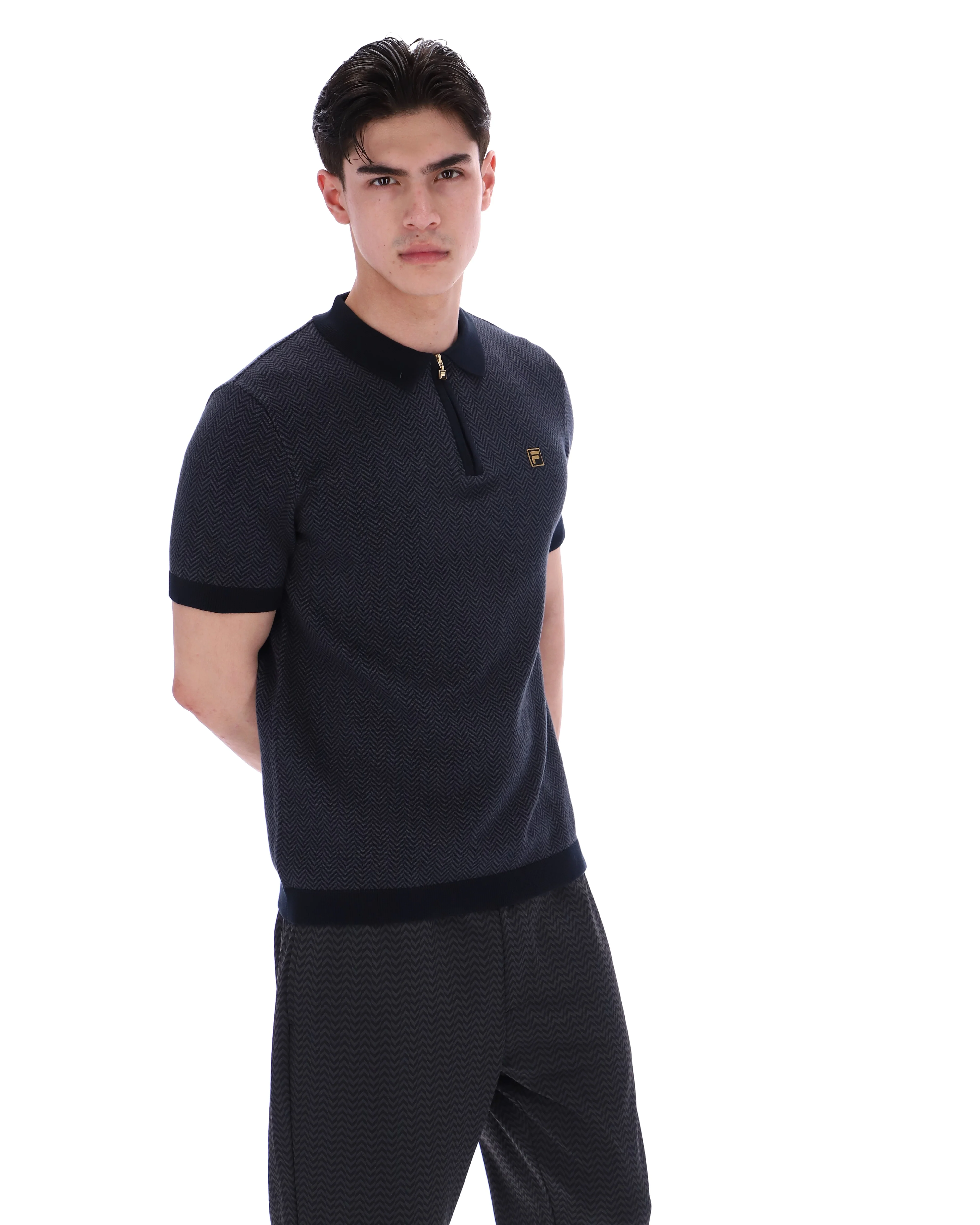 Black Marty Zip Polo - Image 7