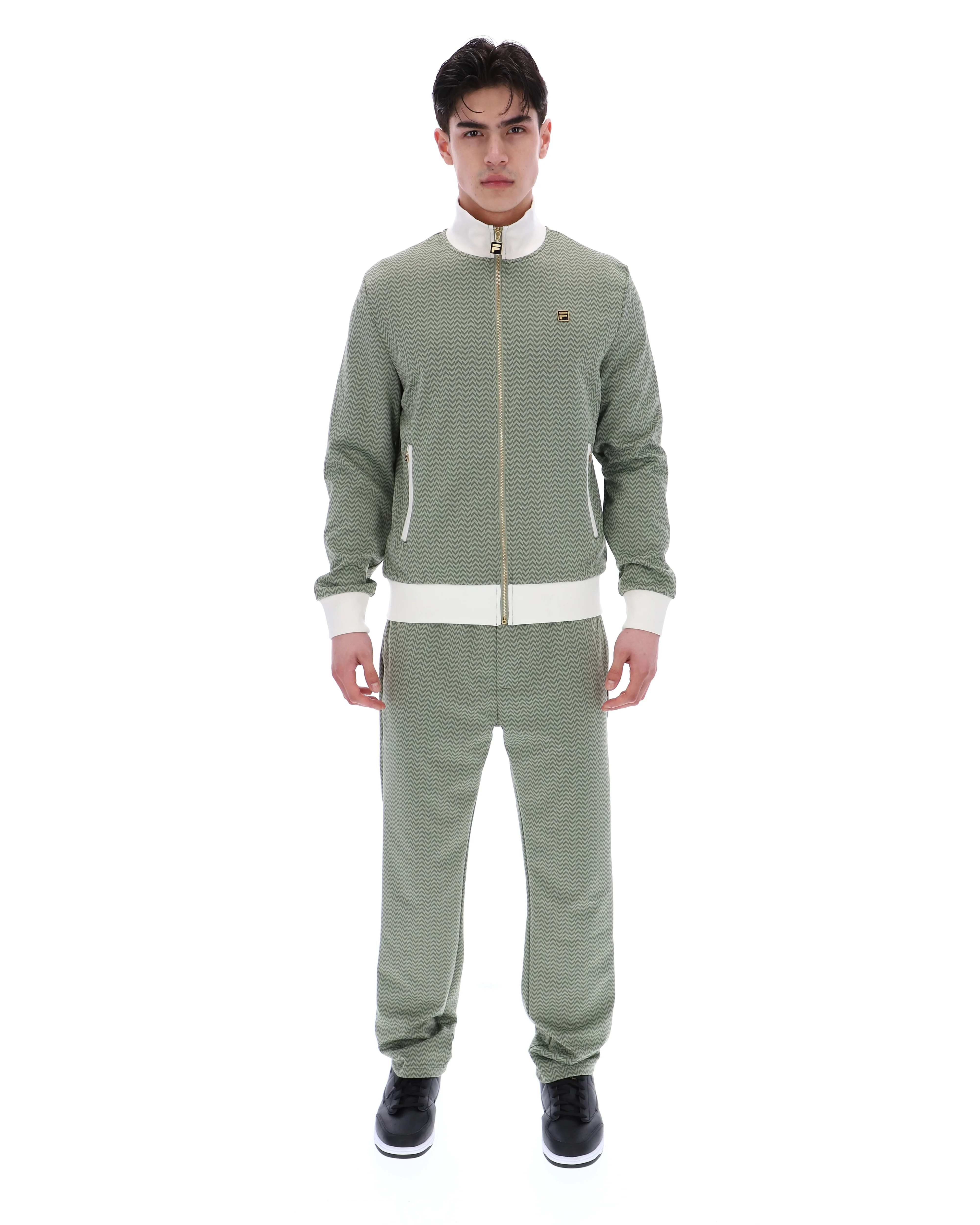 Sea Foam Mathers Herringbone Track Top - Image 4